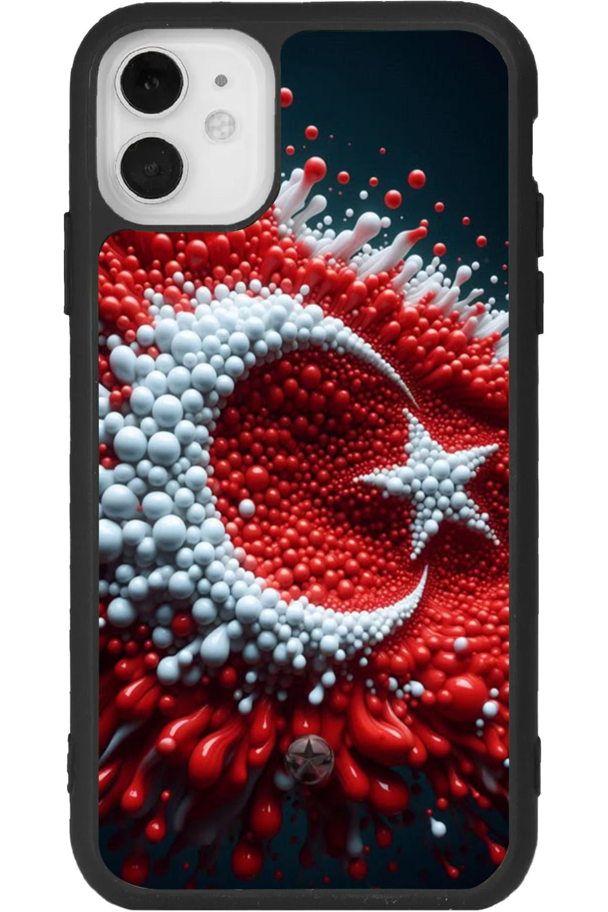 Aksel Kılıf iphone 12 Uyumlu Baskılı, Mat Siyah Renk, Yumuşak Silikon, Koruyucu, Şok Emici Kapak, Kılıf