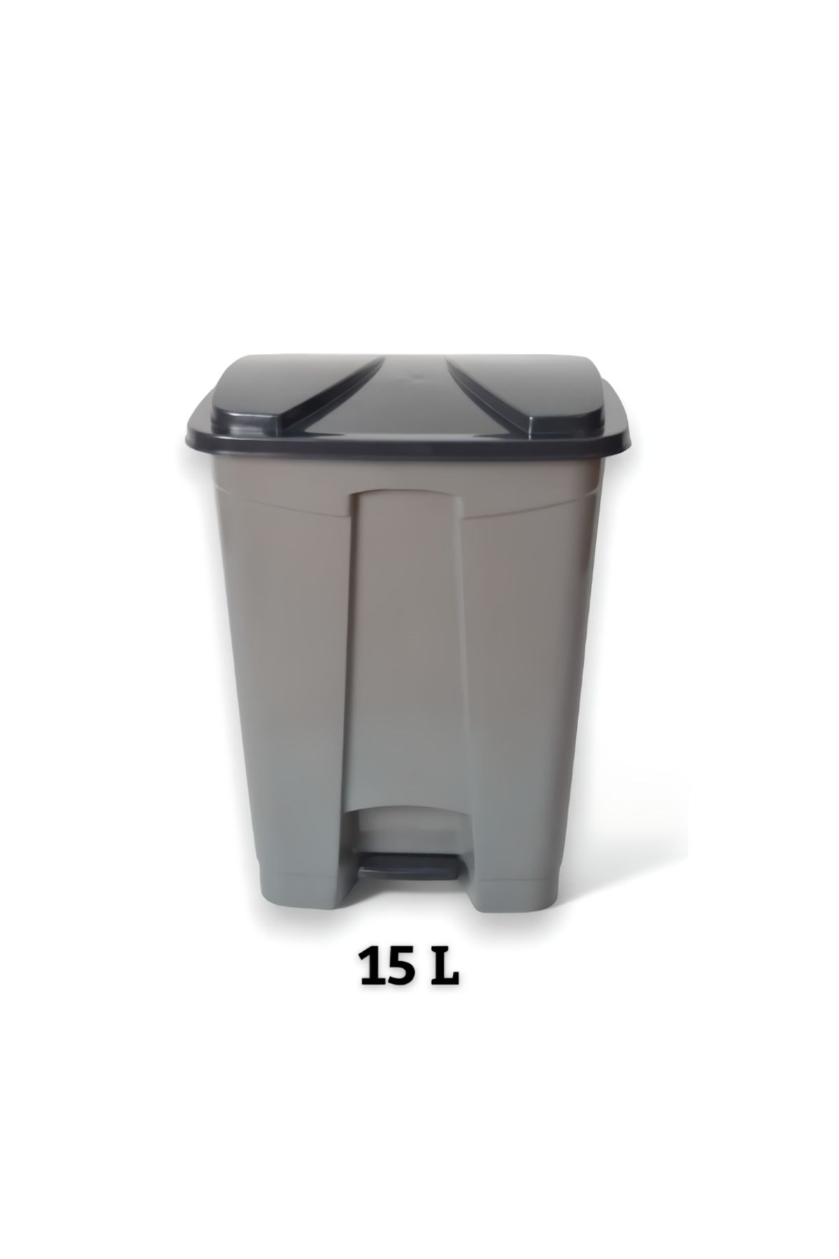 StarLoft Slim Pedallı Çöp Kovası 15 L Gri - Siyah Atık Kutusu Çöp Kutusu -Iç ve Dış Mekan