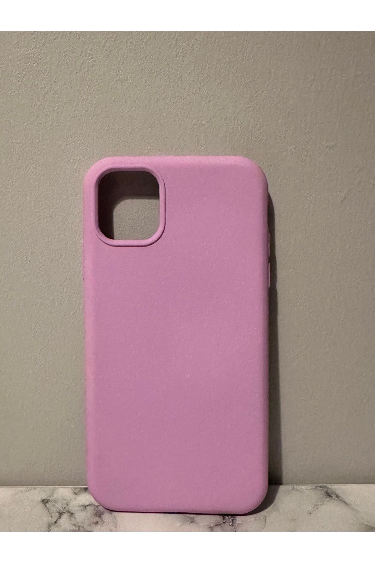 KILIF DEPOSU APPLE İPHONE 11 UYUMLU İÇİ KADİFE SİLİKON PEMBE/LİLA KAPAK KILIF