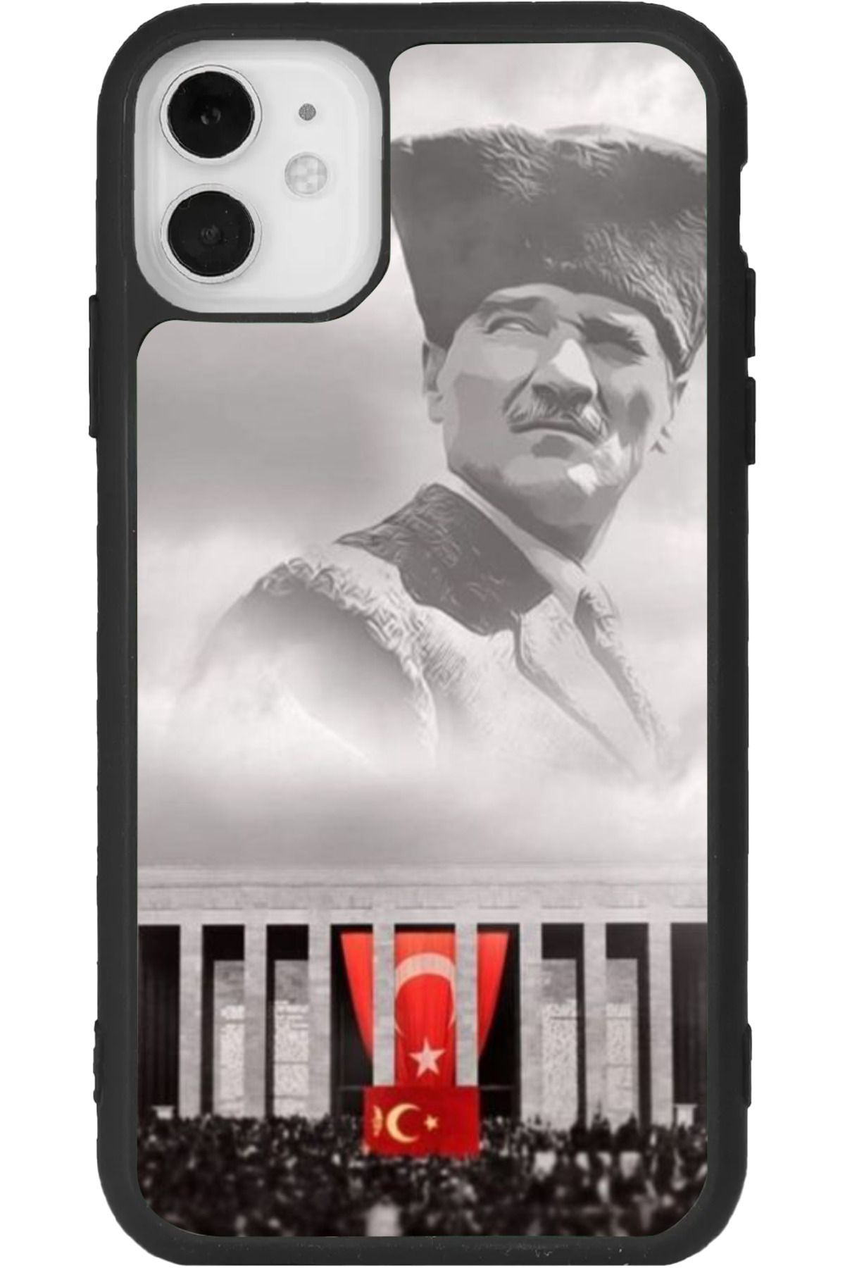 Aksel Kılıf iphone 12 Uyumlu Baskılı, Mat Siyah Renk, Yumuşak Silikon, Koruyucu, Şok Emici Kapak, Kılıf
