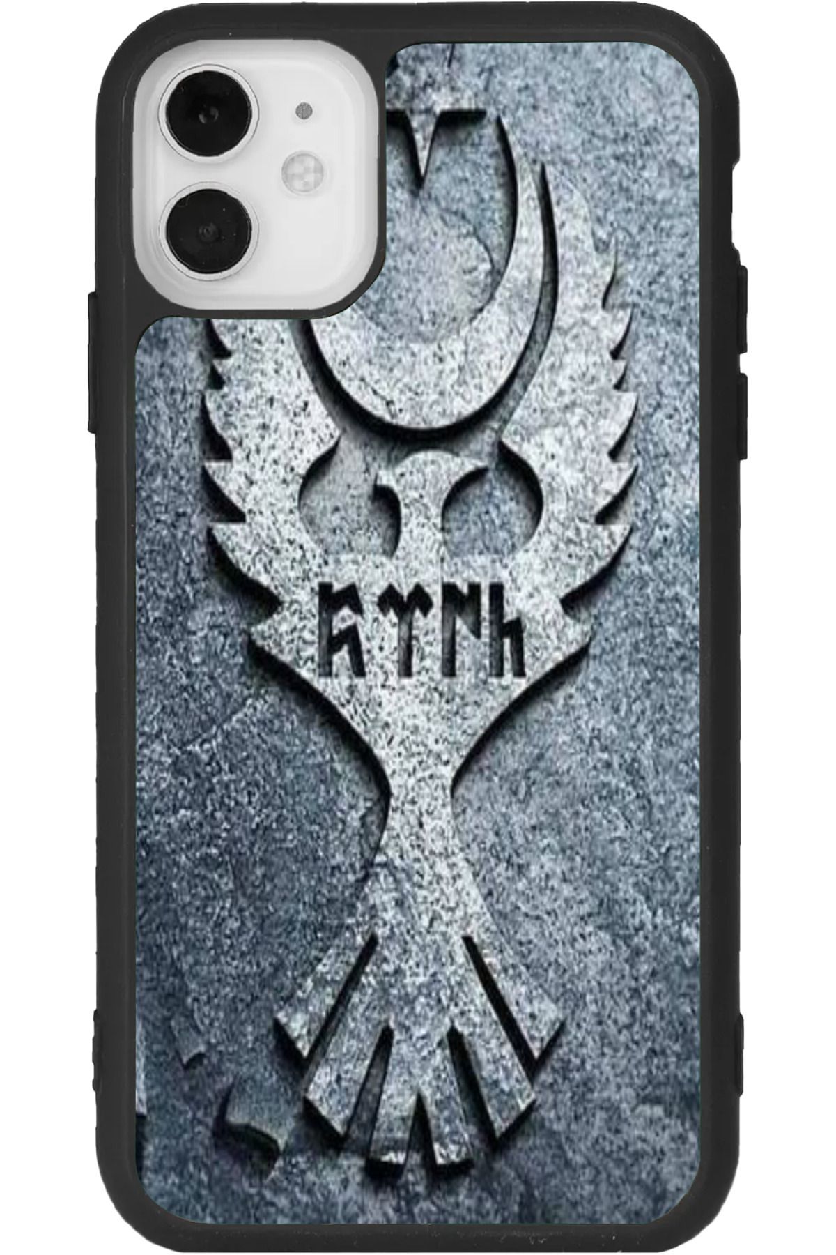 Aksel Kılıf iphone 12 Uyumlu Baskılı, Mat Siyah Renk, Yumuşak Silikon, Koruyucu, Şok Emici Kapak, Kılıf