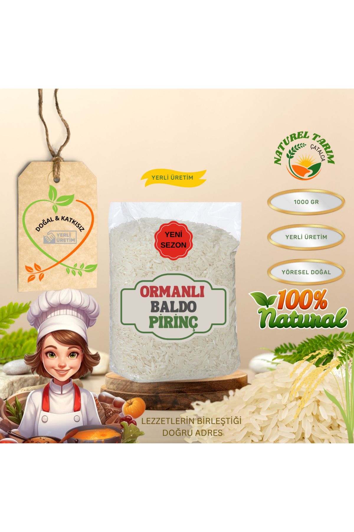 NATUREL YERLİ BALDO PİRİNÇ ( ORMANLI )