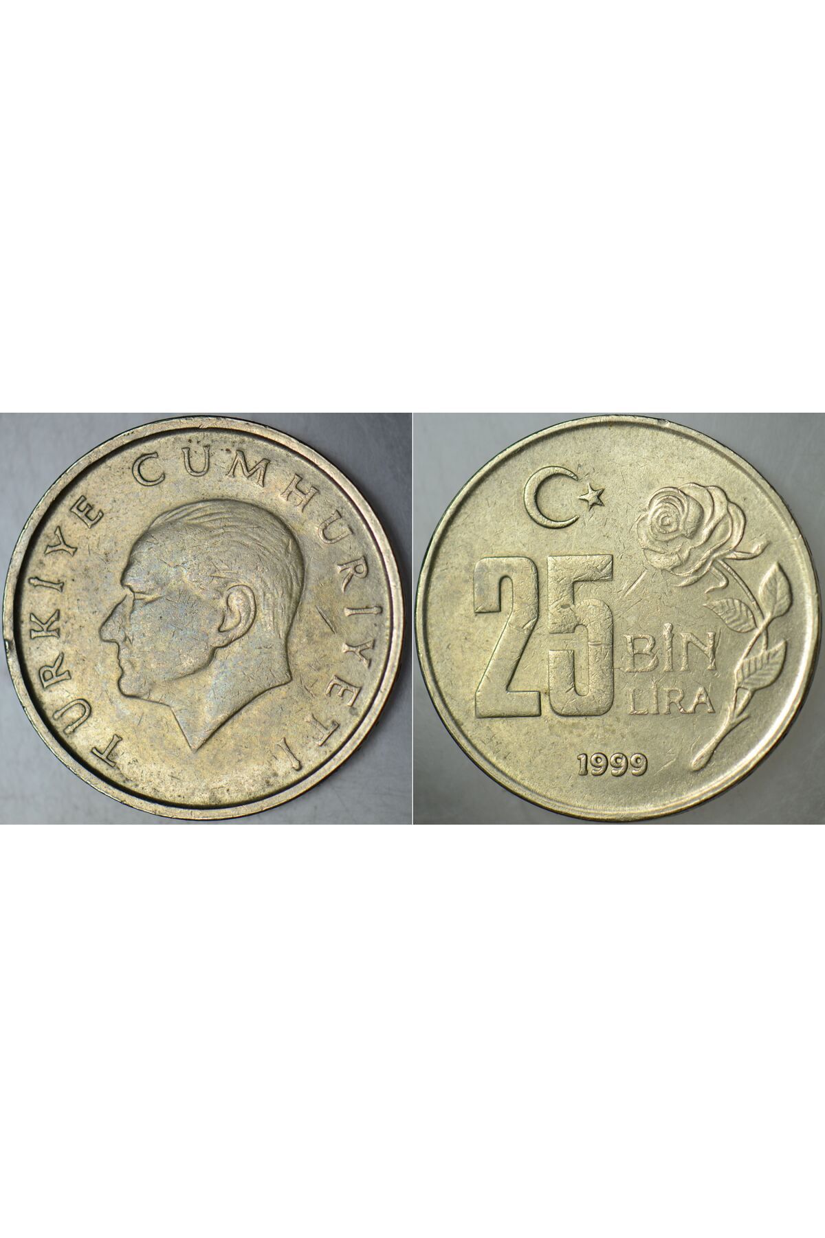Banknoting TÜRKİYE CUMHURİYETİ 25.000 LİRA 1999. 25 BİN LİRA.