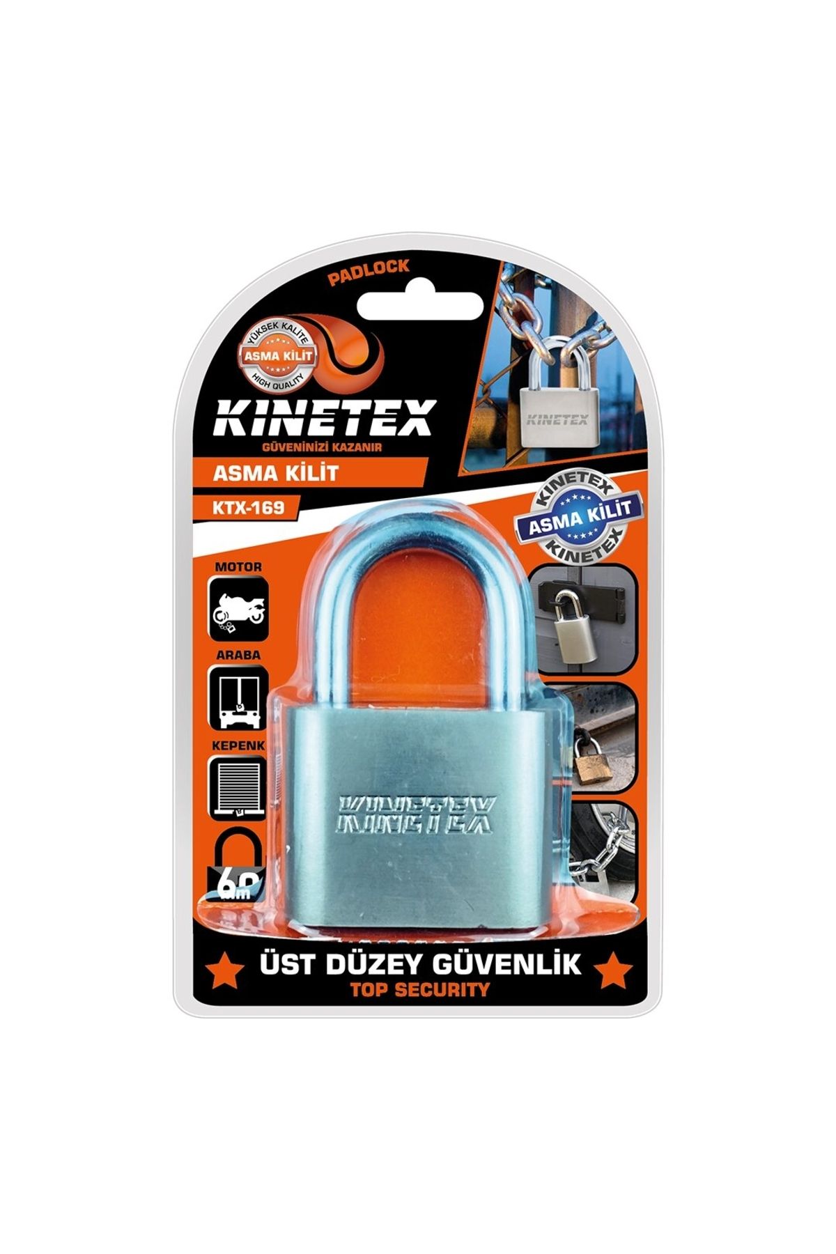 efmues Asma kilit KINETEX KTX-170 büyük boy kaliteli asma kilit 60 mm