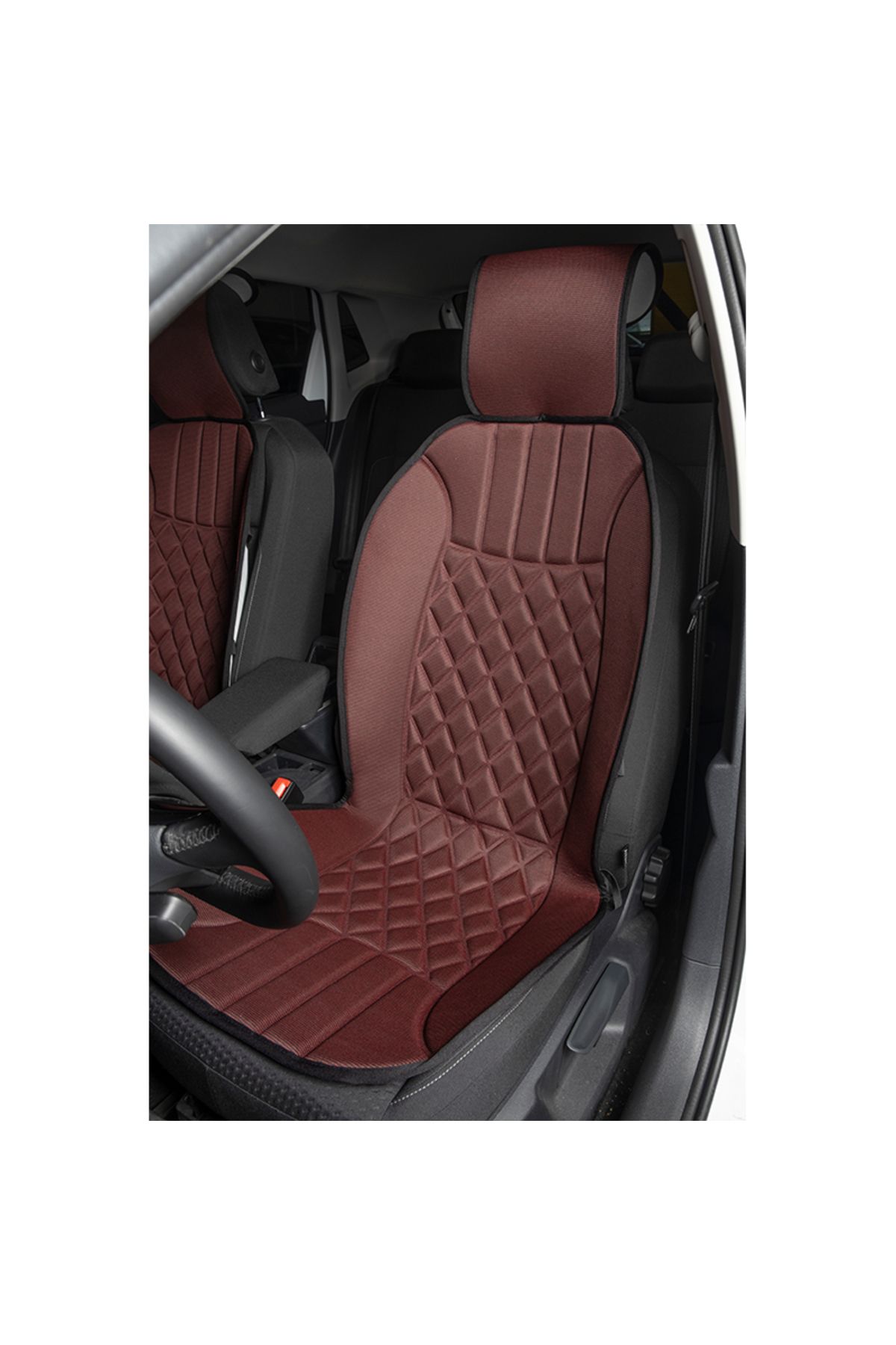 autogoodstore Citroen C2 Uyumlu Lüx Oto Koltuk Minderi Ön 2'li Set Elegance BORDO ags