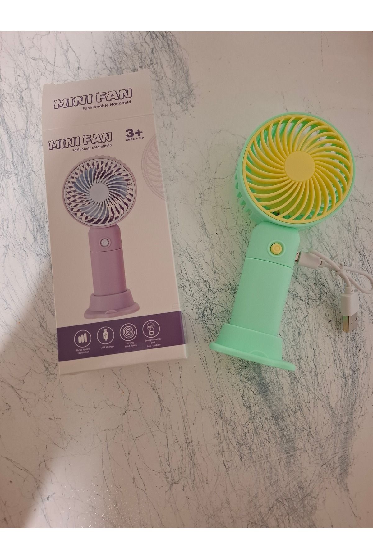 D&H Şarj Edilebilir Standlı Mini Fan 3 Fonksiyonlu Taşınabilir El Fanı Vantilatör