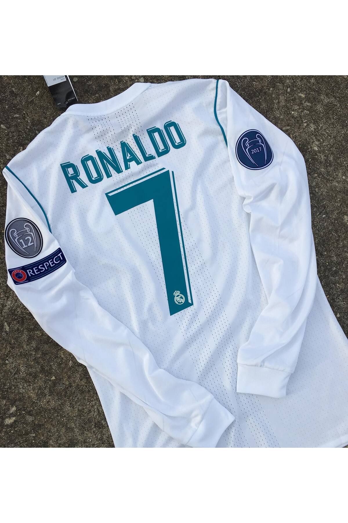 Lion Spor R.e.a.l Madrid 2018 Kiev Şampiyonlar Ligi Finali Cristiano Ronaldo Uzun Kollu Retro Forması