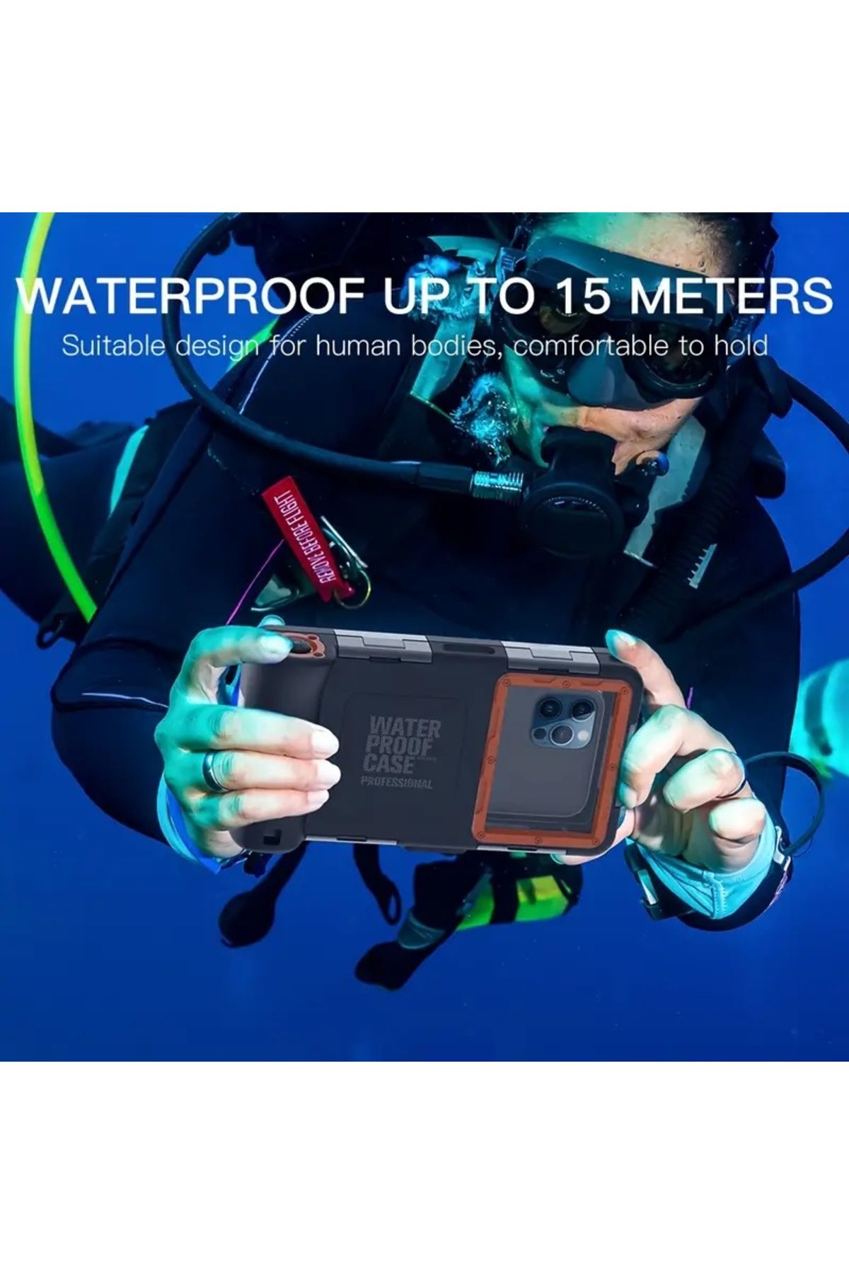 UPGRADE-Hard protective case for mobile phones,underwater photography case with a depth of up to 15 meters 4