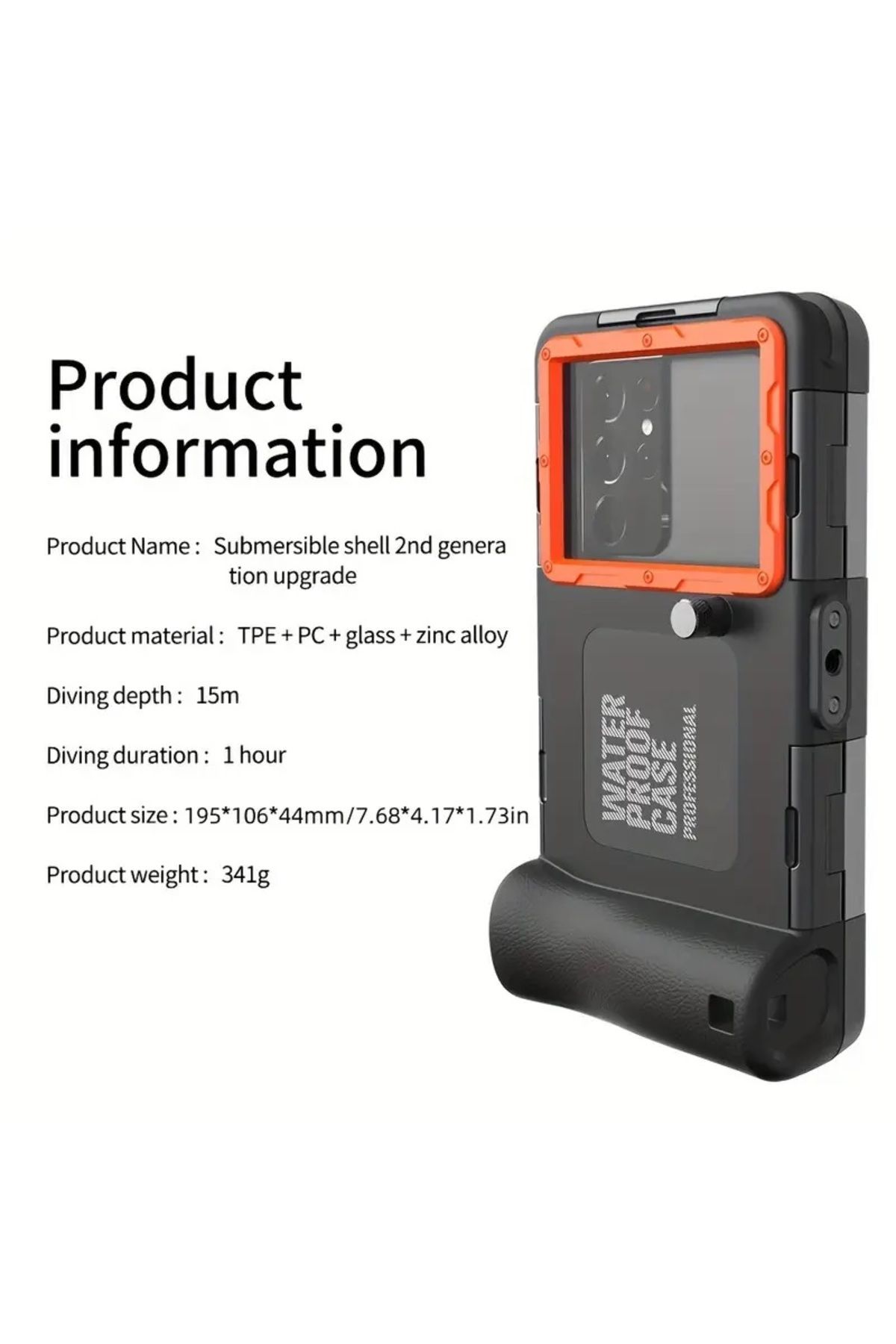 UPGRADE-Hard protective case for mobile phones,underwater photography case with a depth of up to 15 meters 7