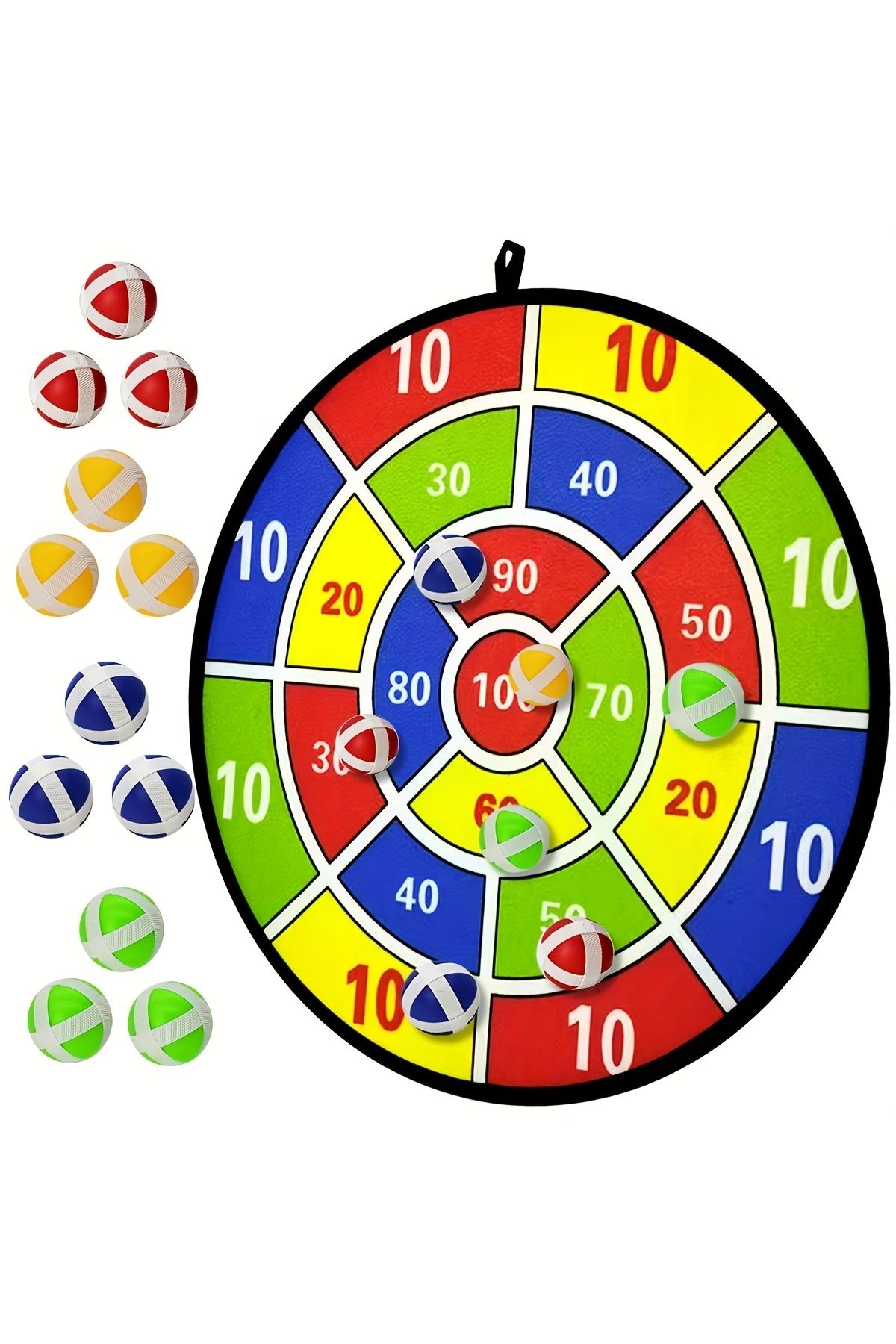 Game Çocuklar İçin Dart Seti Ekstra Büyük Boy (73 - 73 Cm) + 12 Adet Yapışkan Top + Askı Kancası