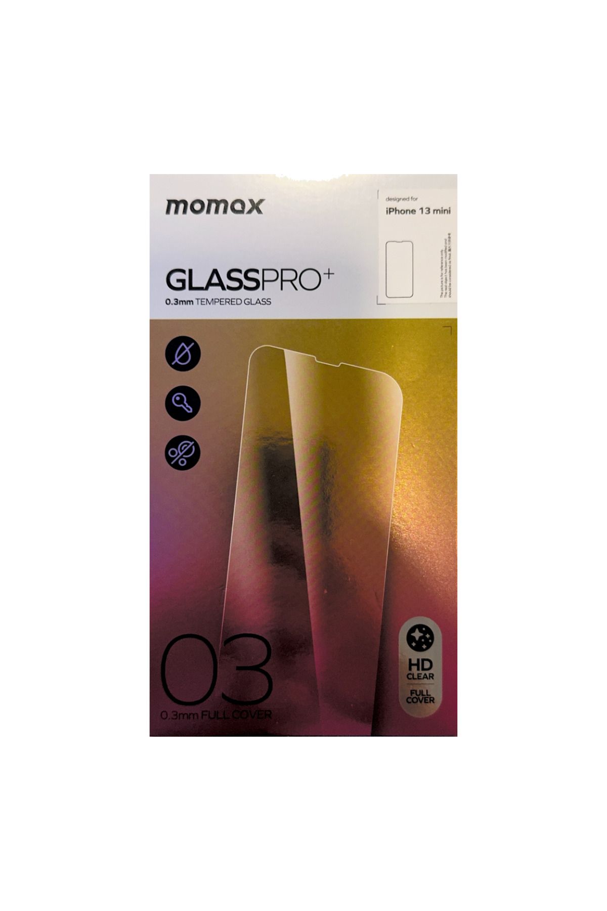 Momax iPhone 13 mini GlassPro 0.3mm HD Tempered Glass EKRAN KORUYUCU