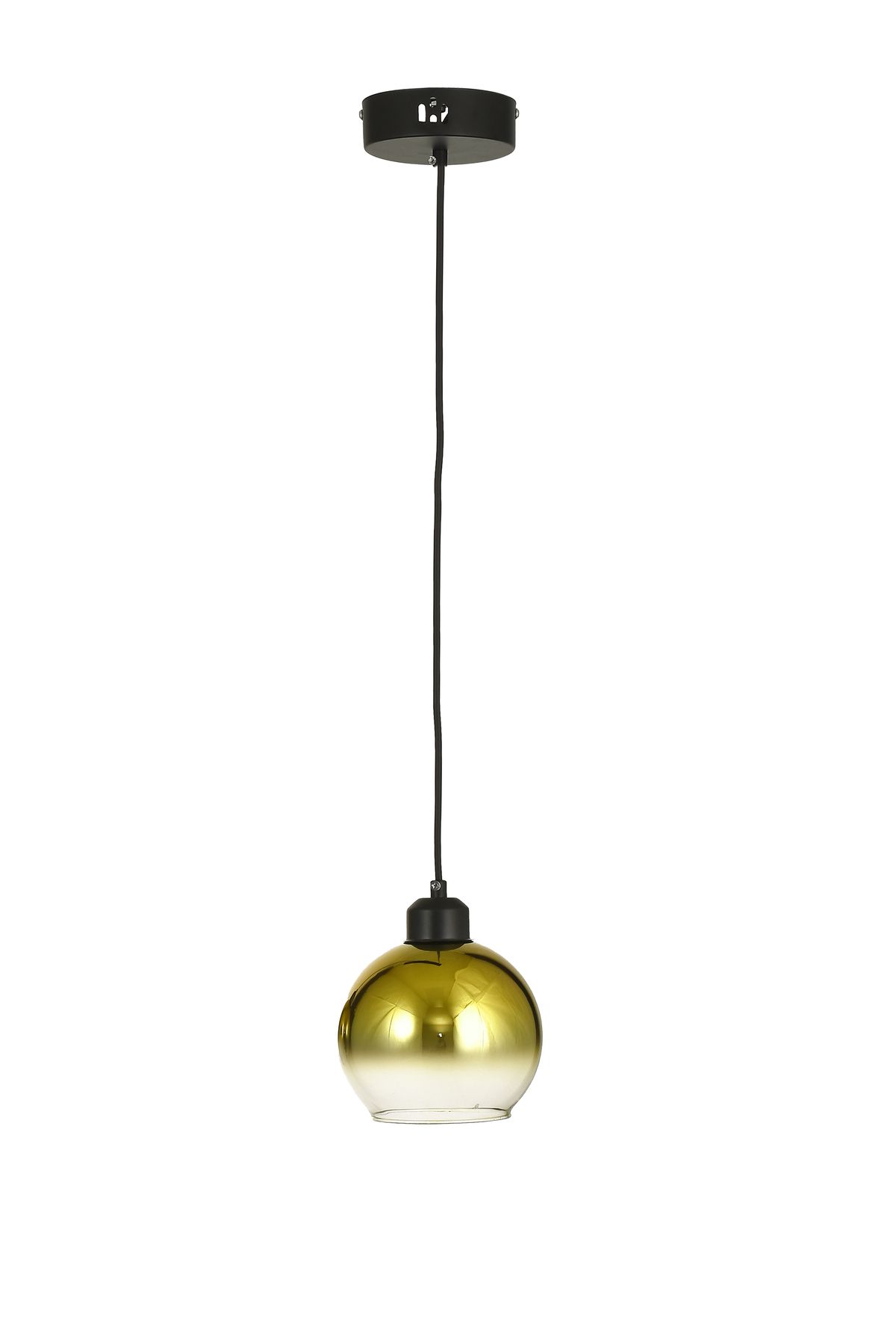 Avizemoda Side Tekli Gold Camlı Salon Oturma Odası Modern Sarkıt Avize - (Siyah Kasa)