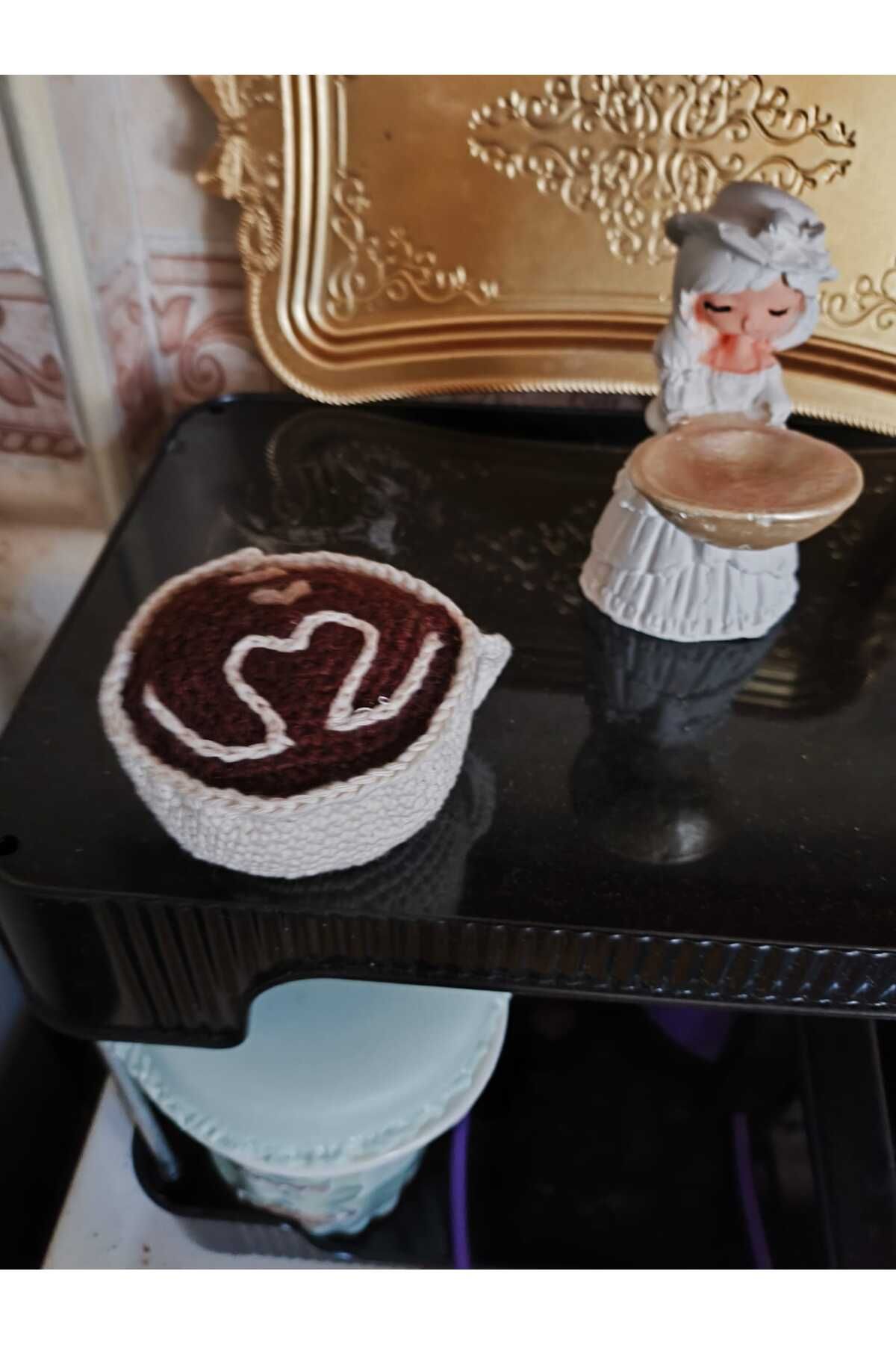 Momsada Moms Ada Pamuk İp kahve köşesi dekoratif espresso cup