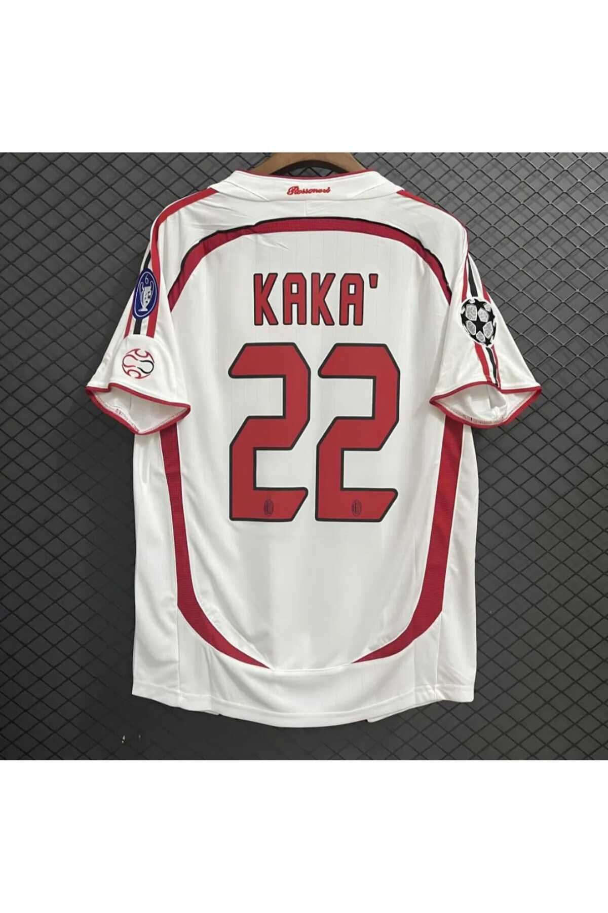 Marka Extra Ac Milan 2007 SEZON KAKA leite 22 RETRO NOSTALJİ FUTBOL YETİŞKİN FUTBOL FORMASI BEYAZ