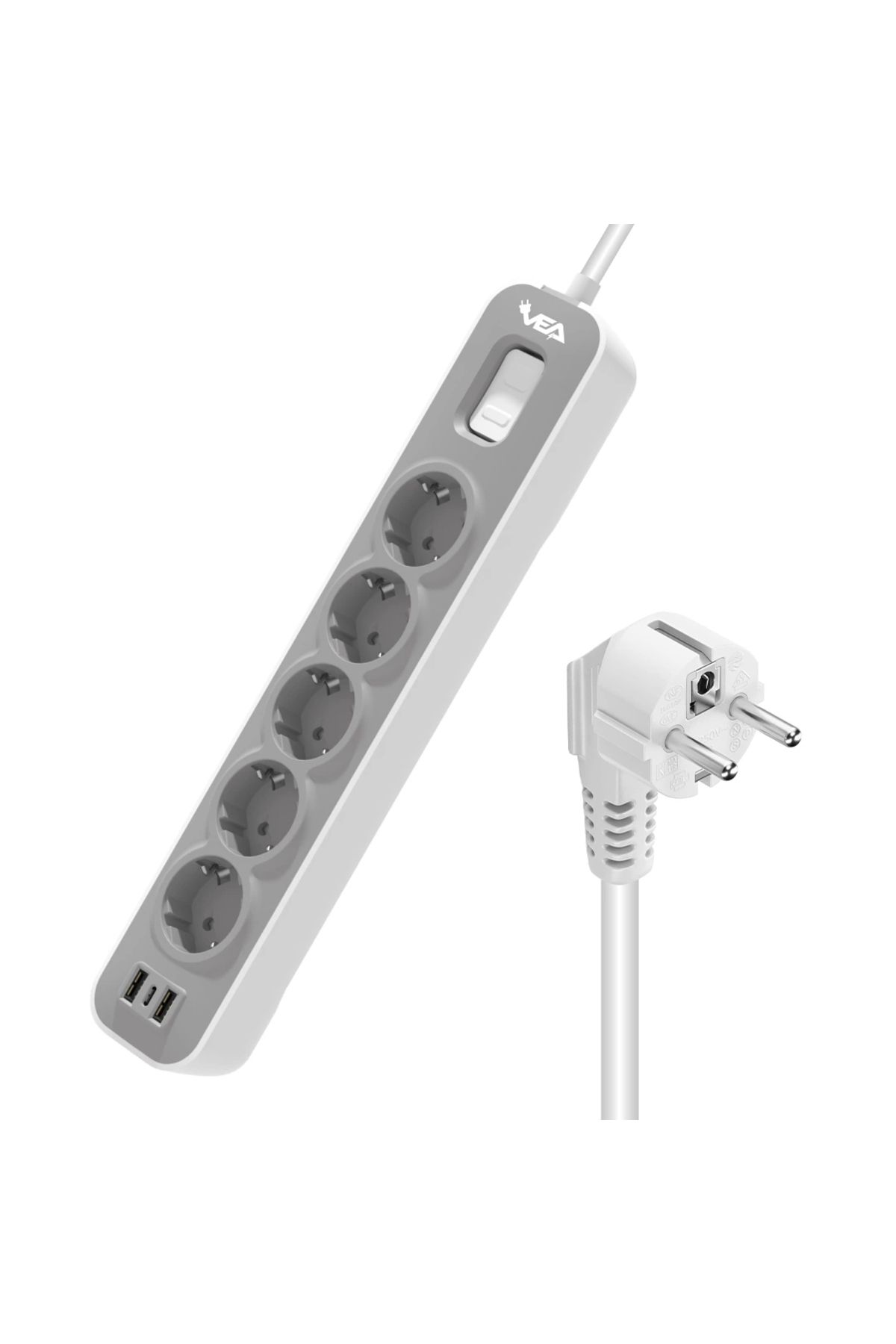 Nemere Ve-nova105u A Class 5li 2 Usbli Anahtarlı 1.5 Metre Akım Korumalı Grup Priz (made In Malaysıa)