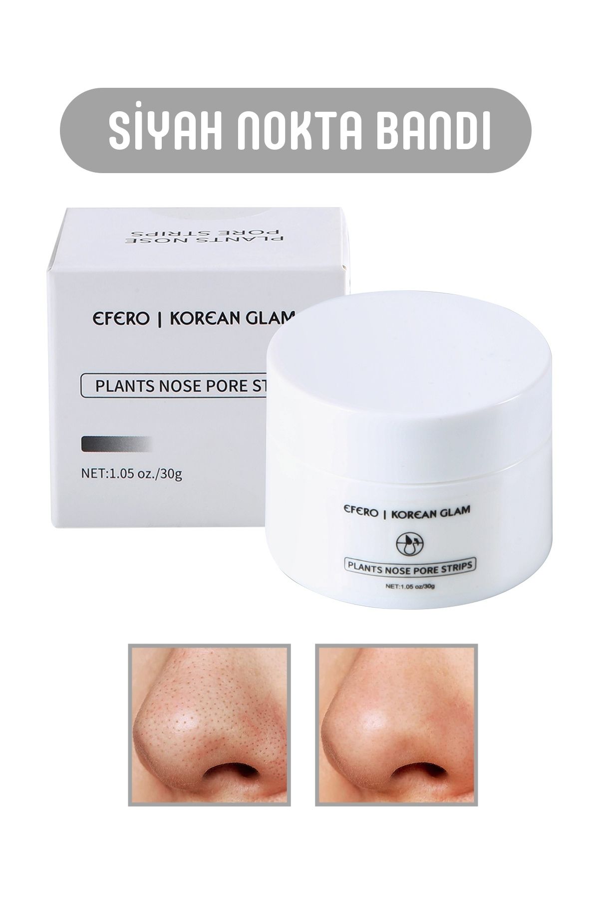 KOREAN GLAM Siyah Nokta Bandı ve Nokta Maskesi Nose Plants - 60 Yaprak