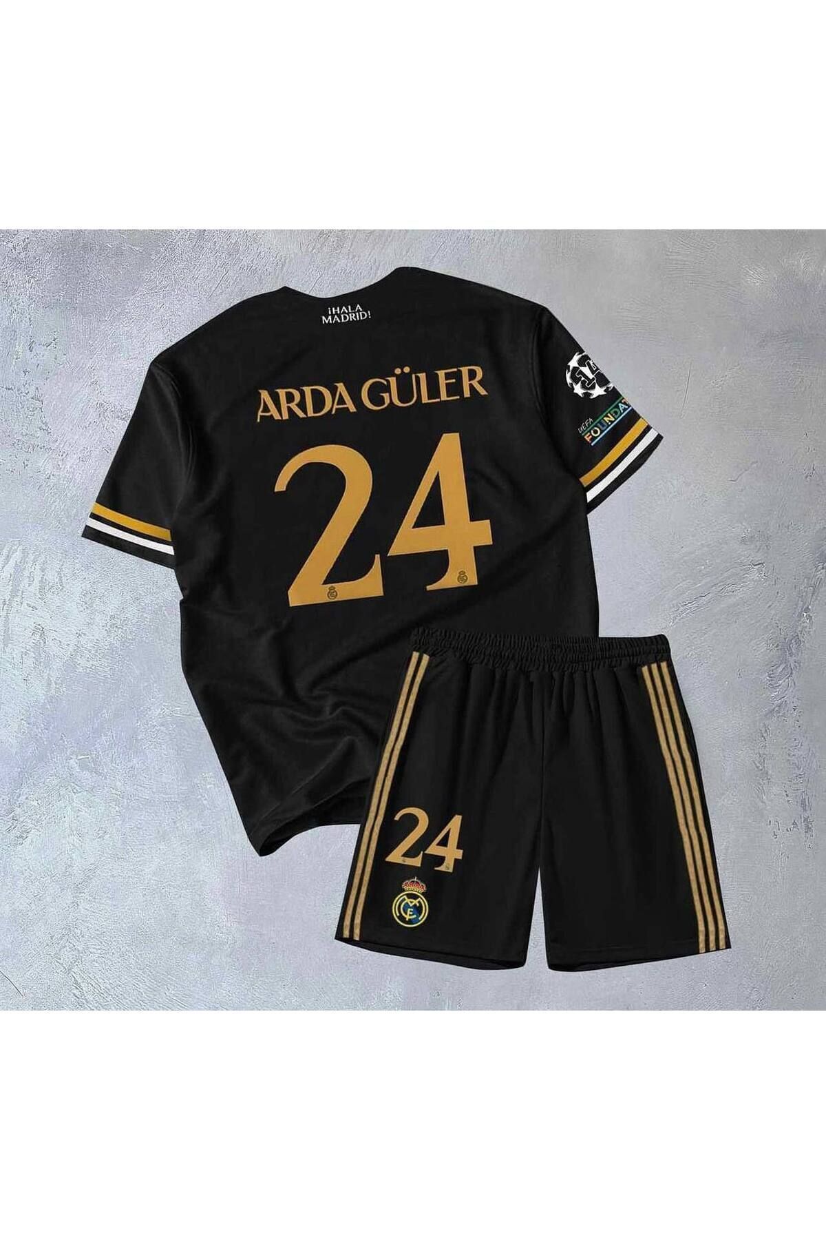FAMİLYSTAN REAL ARDA GÜLER SİYAH ÇOCUK FORMASI 4LÜ SET FORMA+ŞORT+ÇORAP+BİLEKLİK