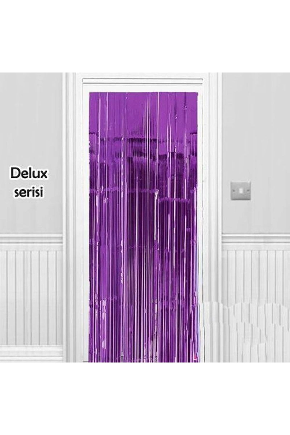 Nemere Işıltılı Duvar ve Kapı Perdesi Mor Renk 90x200 cm