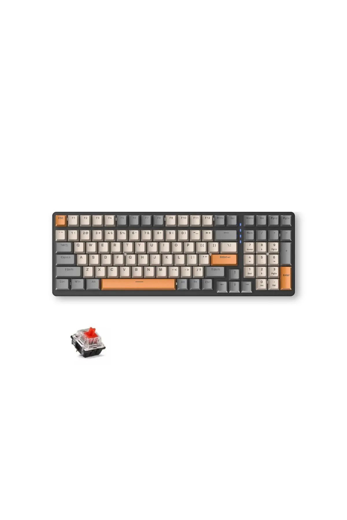 OBRAX Rgb Arkadan Aydınlatmalı Mekanik Klavye Kablolu Gerçek Mekanik Klavye 100 Tuş