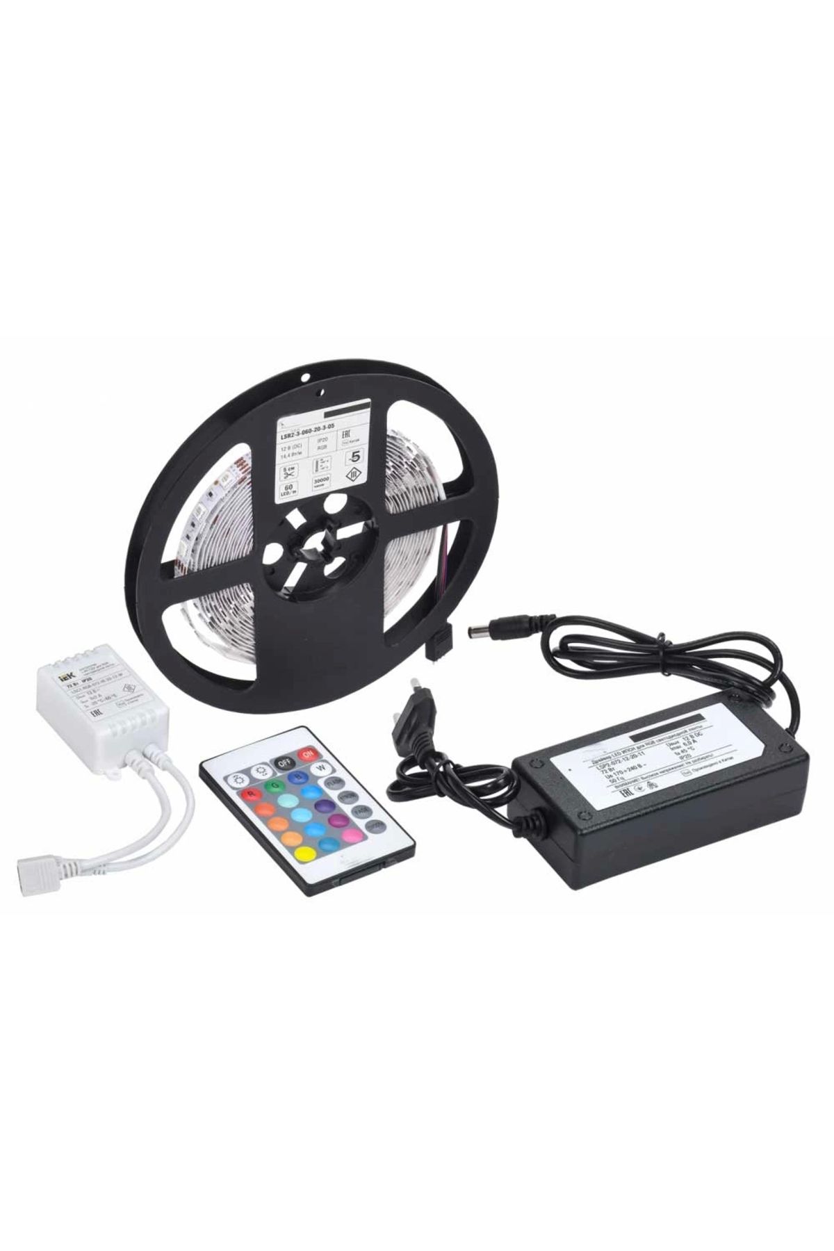 Nemere 5 MT 3 Cipli Rgb Şerit Led Silikonlu Adaptör Uzaktan Kumanda Tak Çalıştır