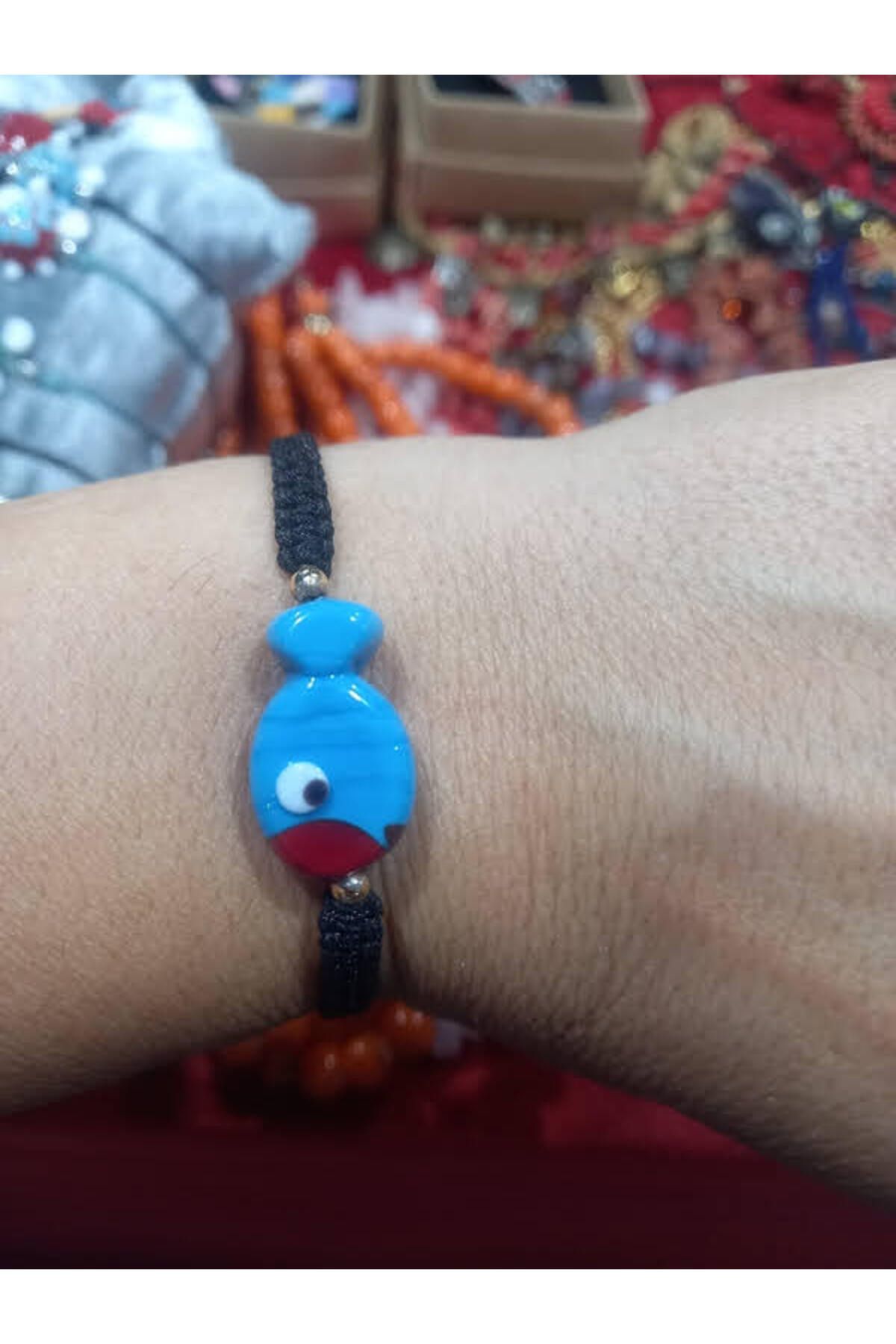 Butik EL YAPIMI MURANO CAM BALIK FİGÜRLÜ BİLEKLİK