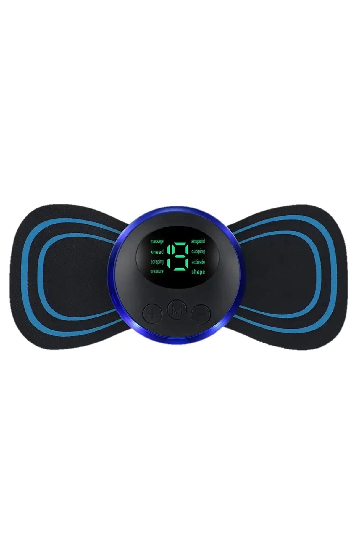 Nemere 8 Modlu Mini Şarjlı Kelebek LCD Ekran Ems Boyun Omuz Kol Sırt Elektrikli Masaj Bantı Kas Stimülatörü