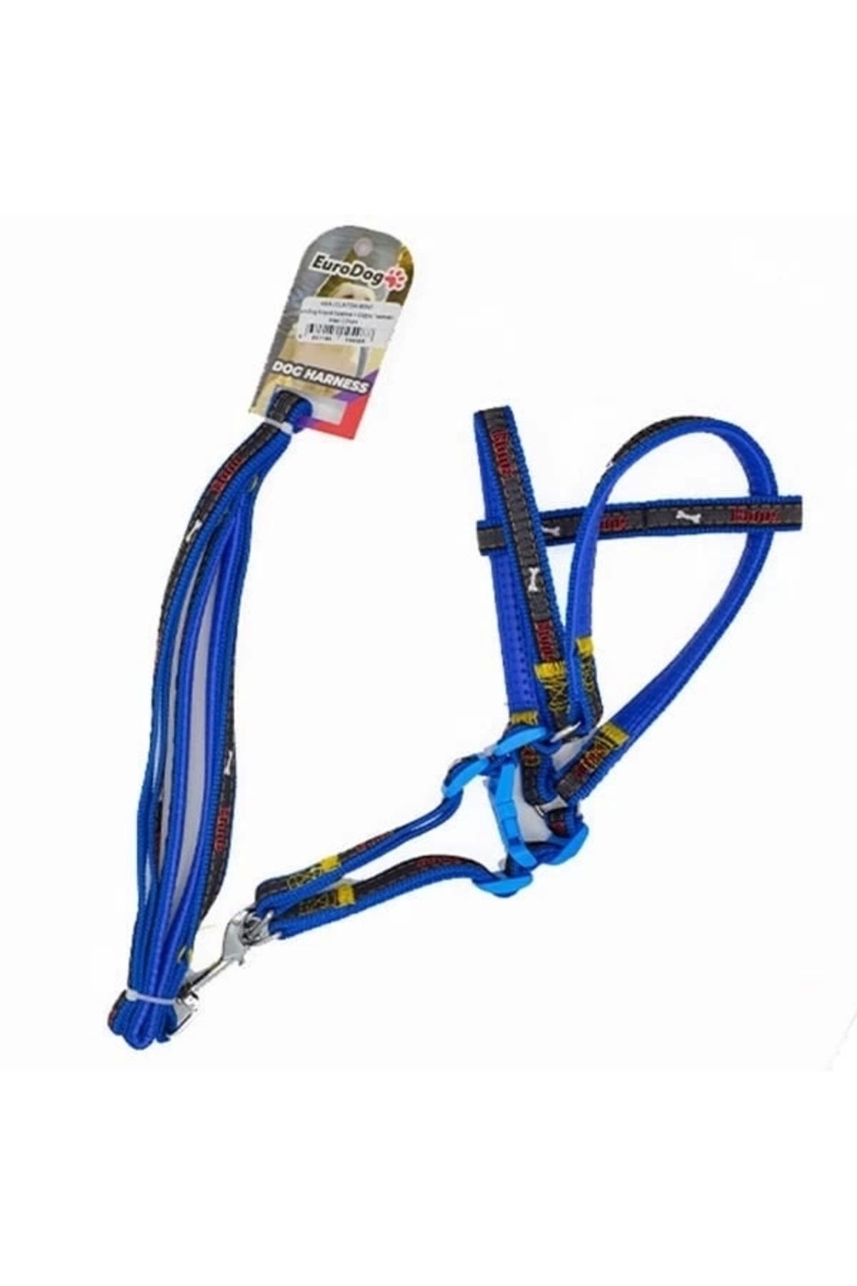 thebestnzm Euro Dog Köpek Uzatma Tasması ve Göğüs Tasması Mavi 120 Cm