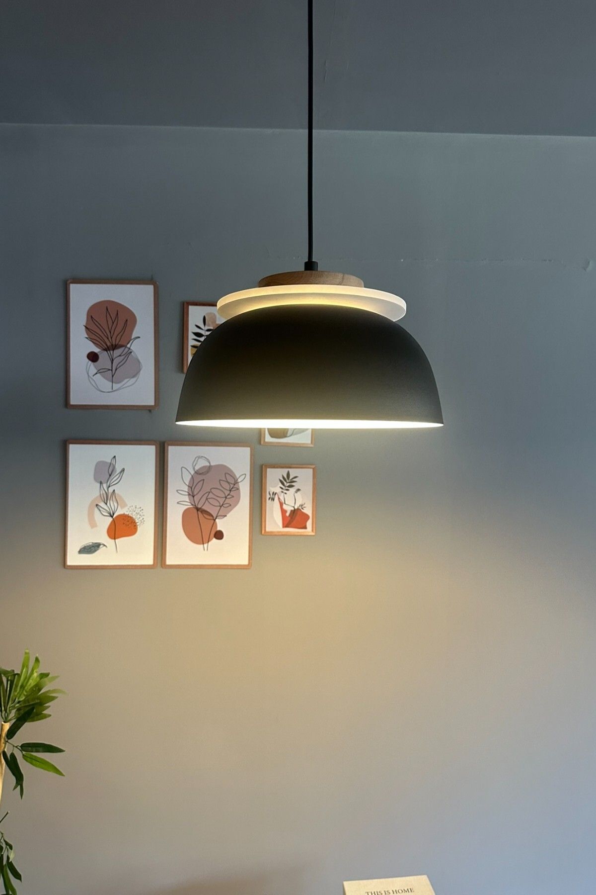 Bamyum Revola Siyah Tekli Avize Iç Mekan Aydınlatma Dekoratif Mutfak Cafe Salon