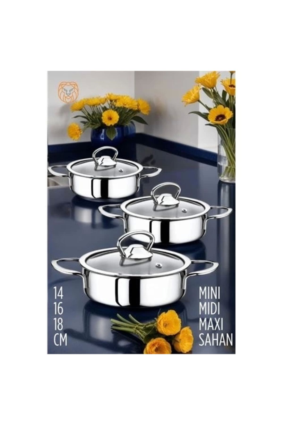 thebestnzm Sahan Tencere Mini Midi Maxi 3 lü SET