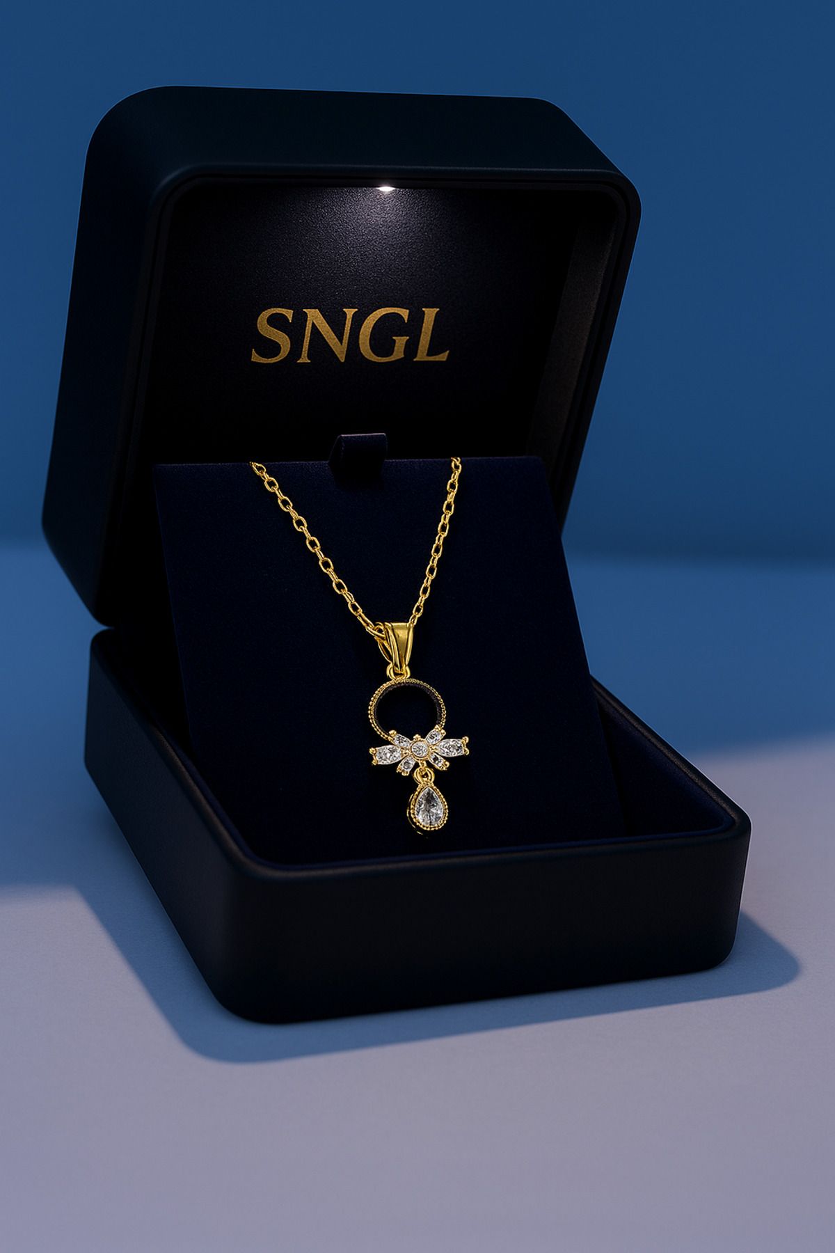 SNGW ✨ Zarif Taşlı Altın Kaplama Kolye | SNGL ACCESSORIES