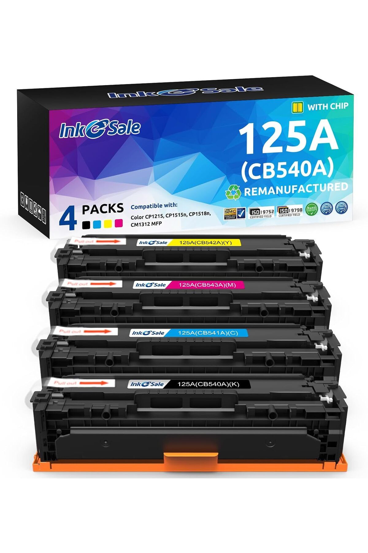 HP 125A CB540A CB541A CB542A CB543A LaserJet CP1215 CP1518ni CP1515n CM1312nfi CM1312