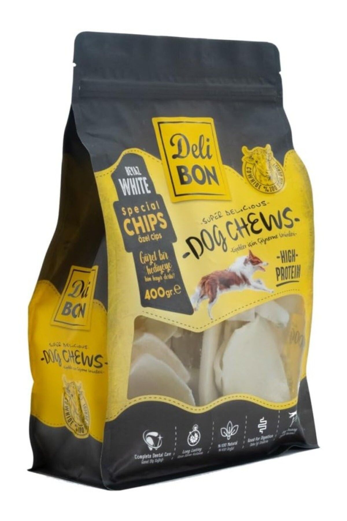 ShopZum Doggie Deri Cips, 400Gr, Beyaz, 400Gr