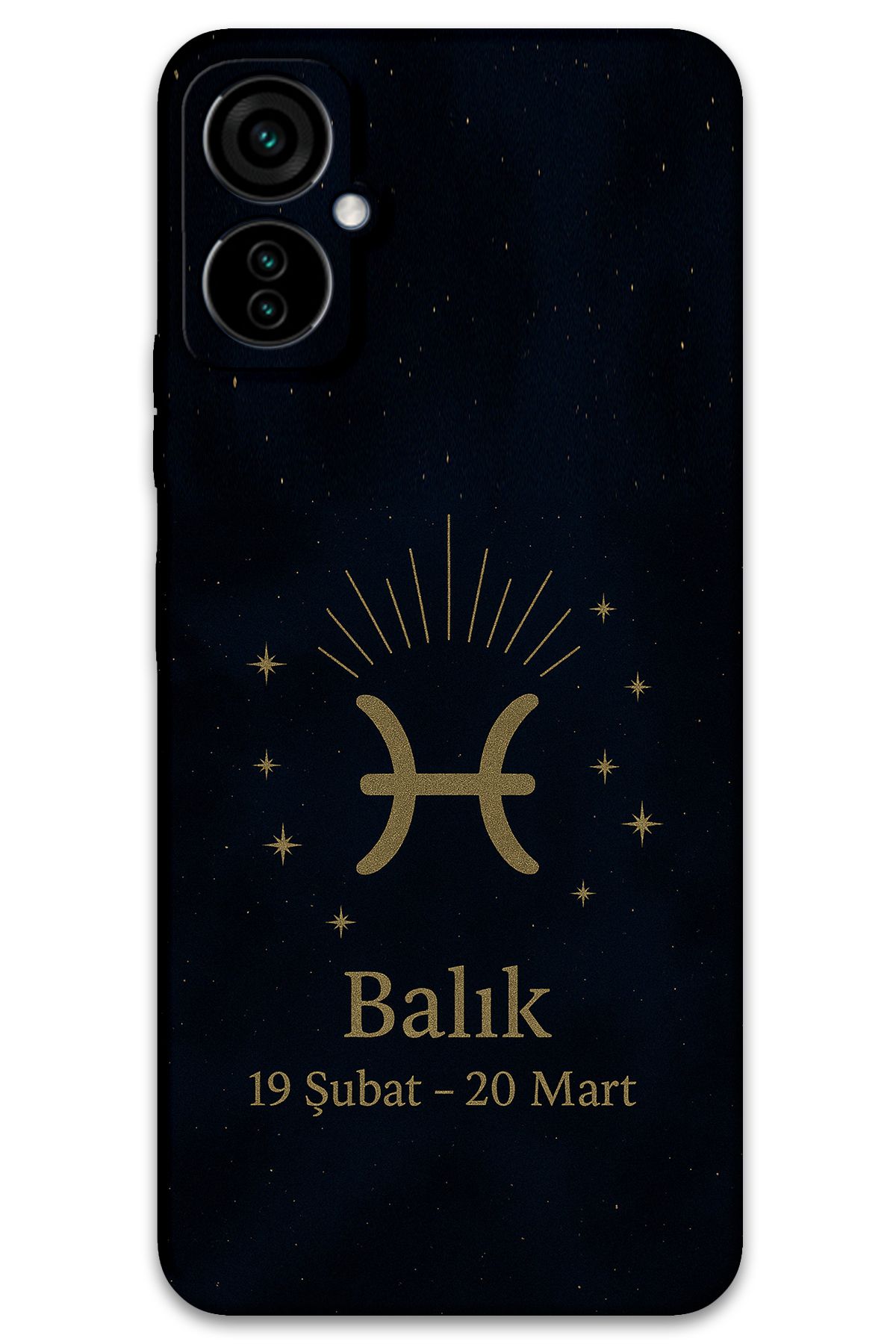 Gramaphone Tecno Camon 19 Neo Uyumlu Balık Burcu Desenli Telefon Kılıfı + Ekran Koruyucu - 5779
