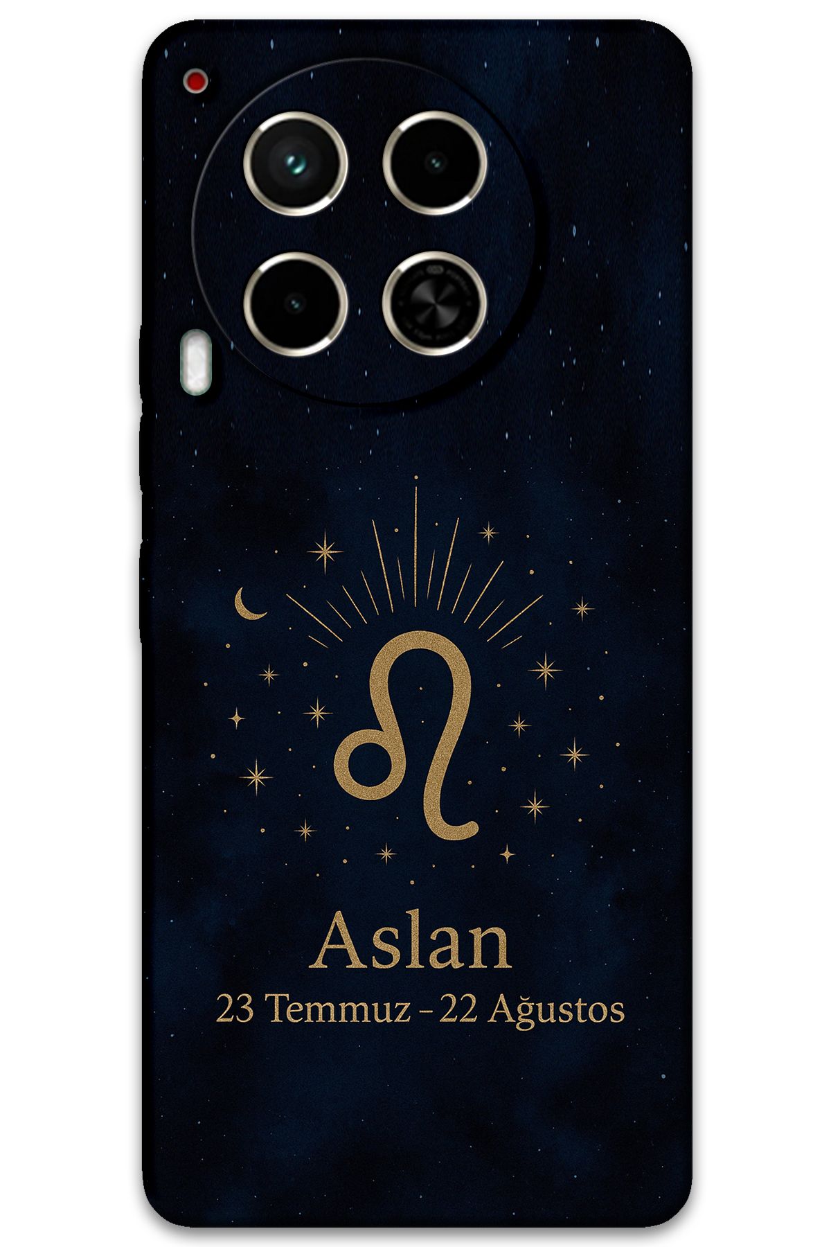 Gramaphone Tecno Camon 30 Uyumlu Aslan Burcu Desenli Telefon Kılıfı + Ekran Koruyucu - 5772