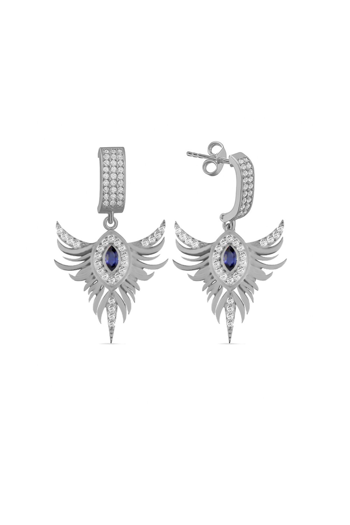 Silveranka 925 Ayar Gümüş Anka Kuşu Küpe