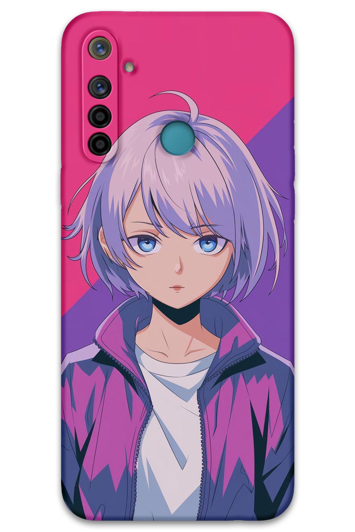 Gramaphone Realme 5i Uyumlu Anime Desenli Telefon Kılıfı + Ekran Koruyucu - 5742