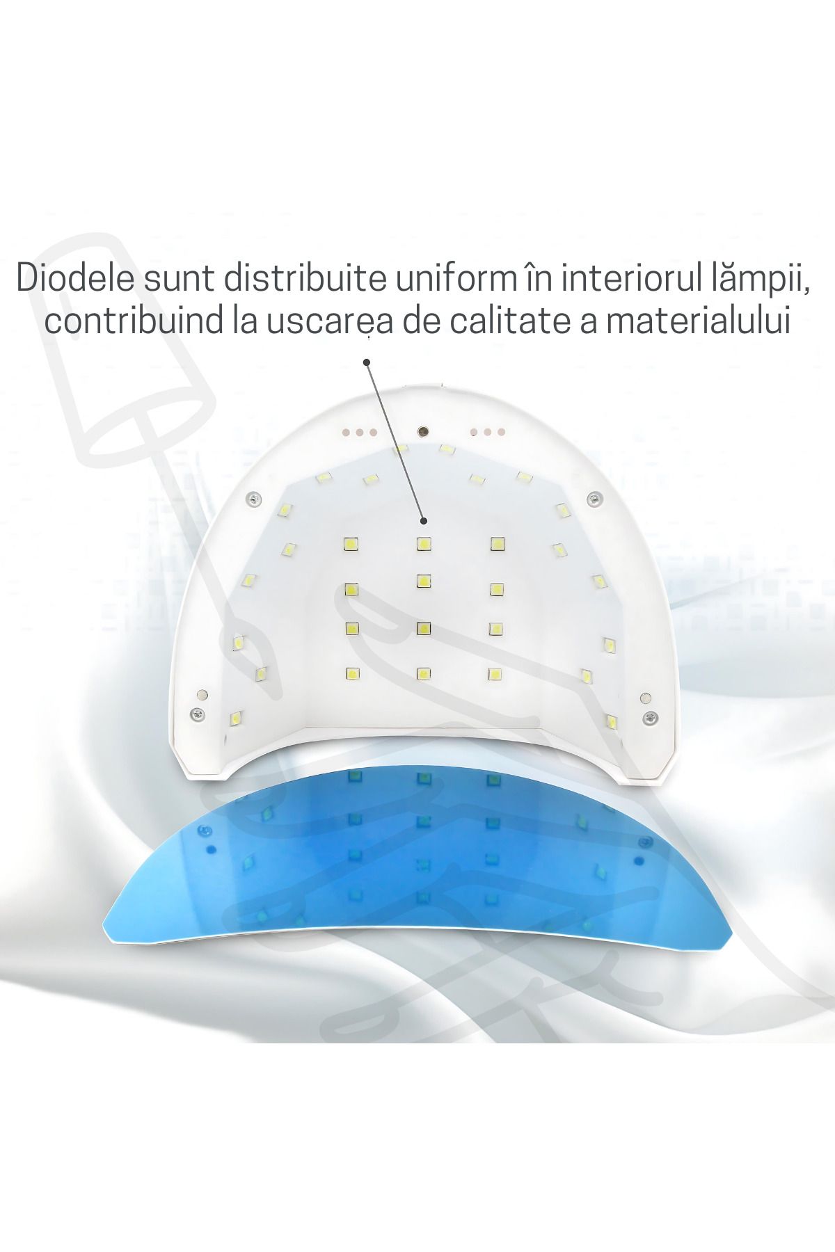 ATOMKIT-Uv/led Lamp For Manicure And Pedicure, Power 28/48, Timer 5/30/60, Automatic Start, White 7