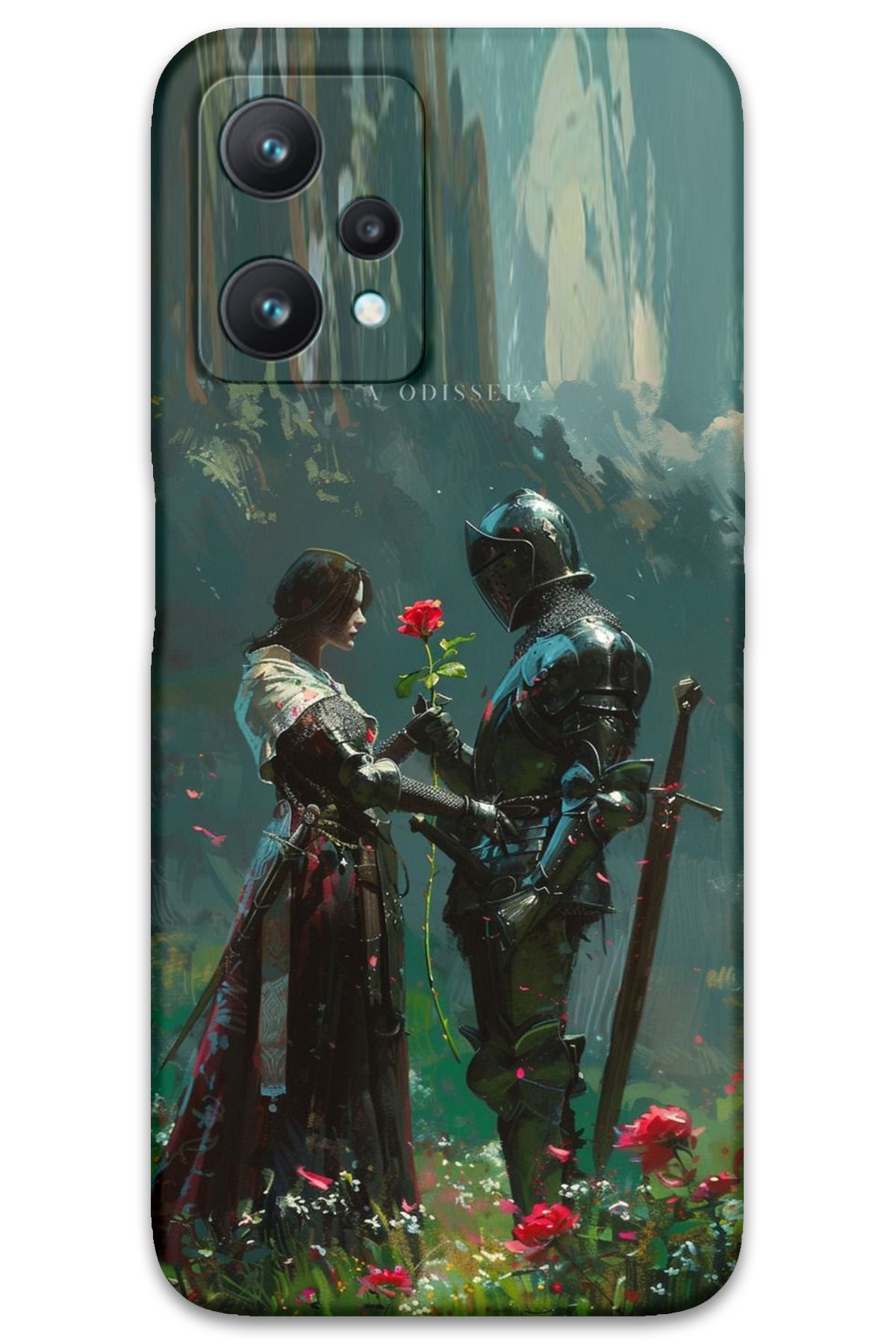 Gramaphone Realme 9 Pro Uyumlu Retro Desenli Telefon Kılıfı + Ekran Koruyucu - 5839