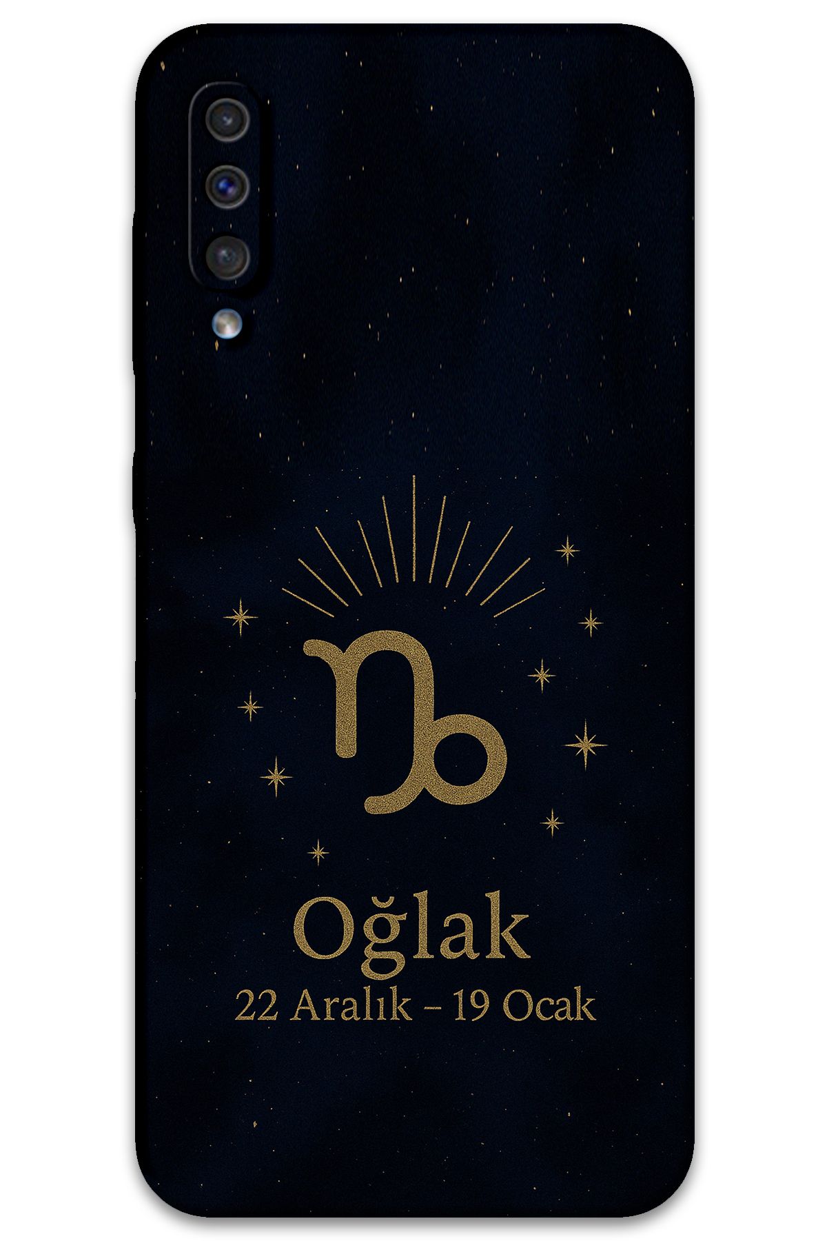 Gramaphone Galaxy A50 Uyumlu Oğlak Burcu Desenli Telefon Kılıfı + Ekran Koruyucu - 5777