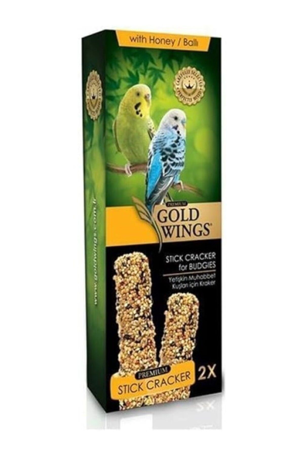 ShopZum Gold Wings Premium Ballı Muhabbet Kuşu Krakeri, 2&Amp;Apos;Li Kutu