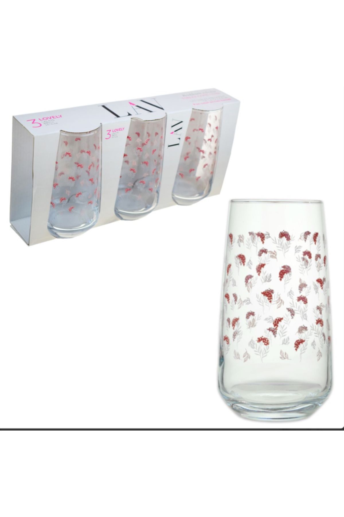 Home Lal Meşrubat Bardak 3 lü