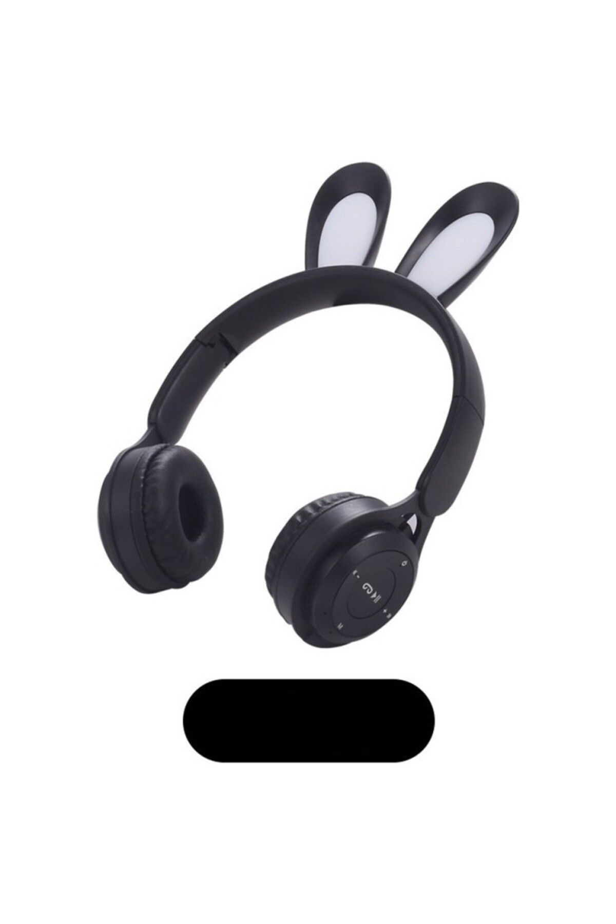 Aydoganticaret44 MZ08R Kulak Üstü Bluetooth Kulaklık (Kedi-Tavşan) (SİYAH)