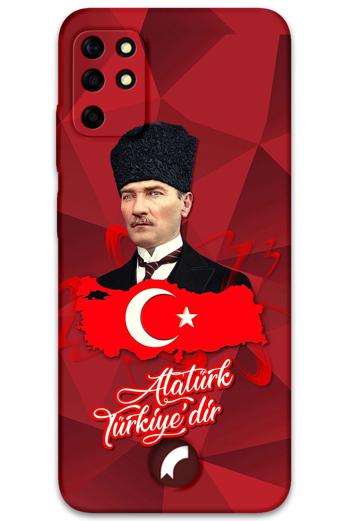 Gramaphone Reeder S19 Max Uyumlu Atatürk Desenli Telefon Kılıfı + Ekran Koruyucu - 5851