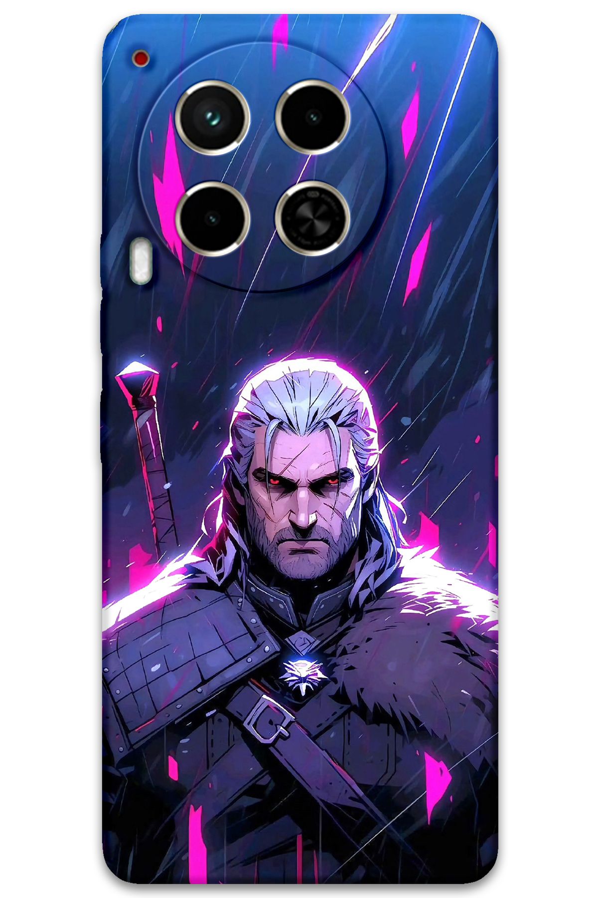 Gramaphone Tecno Camon 30 Uyumlu Geralt Desenli Telefon Kılıfı + Ekran Koruyucu - 5826