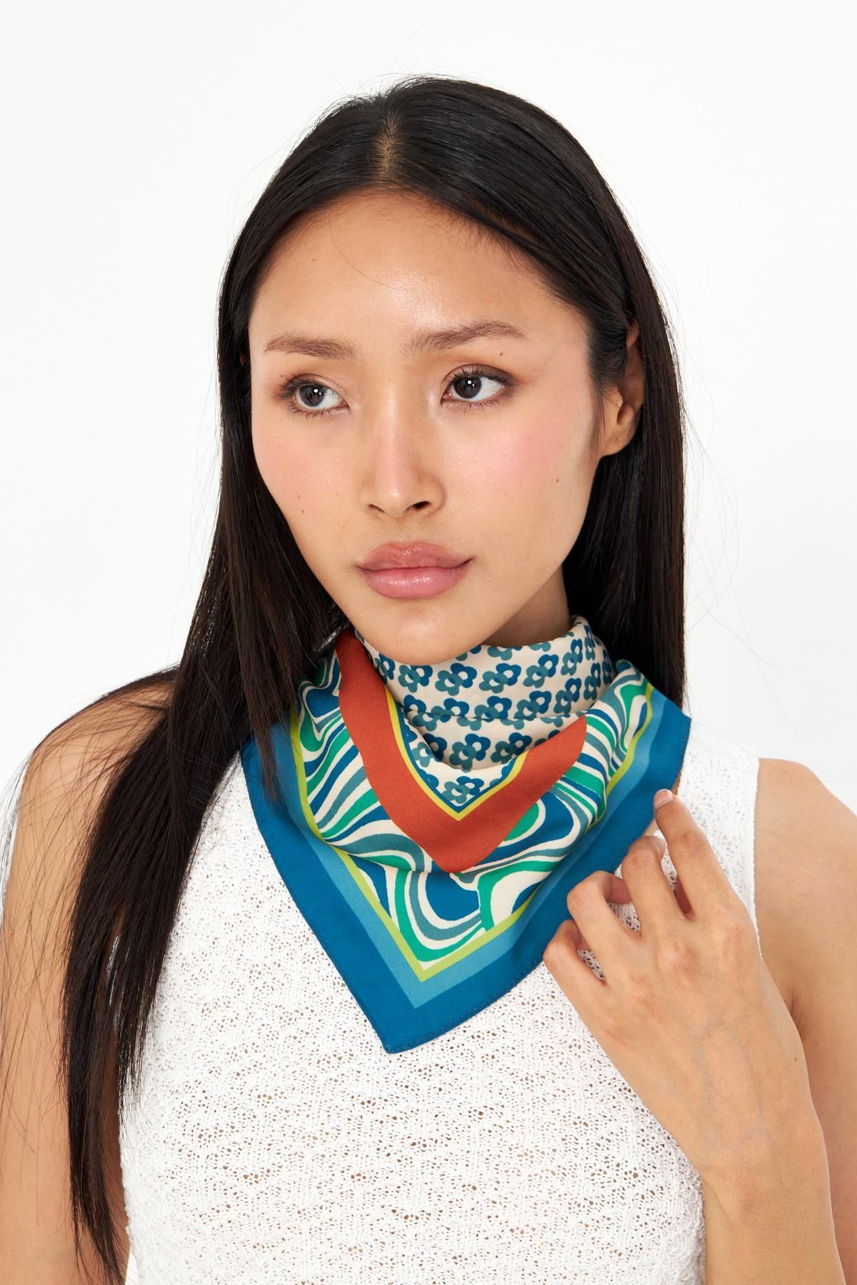 TIFFANY&TOMATO Desenli Bandana Fular