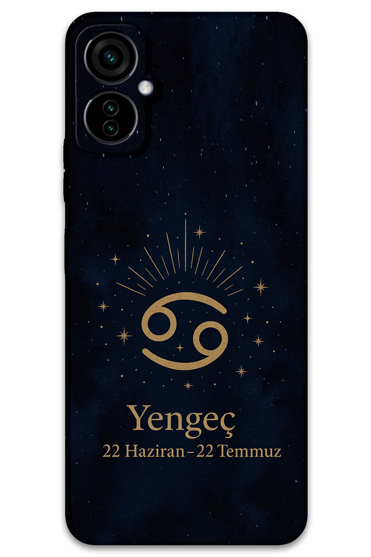 Gramaphone Tecno Camon 19 Neo Uyumlu Yengeç Burcu Desenli Telefon Kılıfı + Ekran Koruyucu - 5771