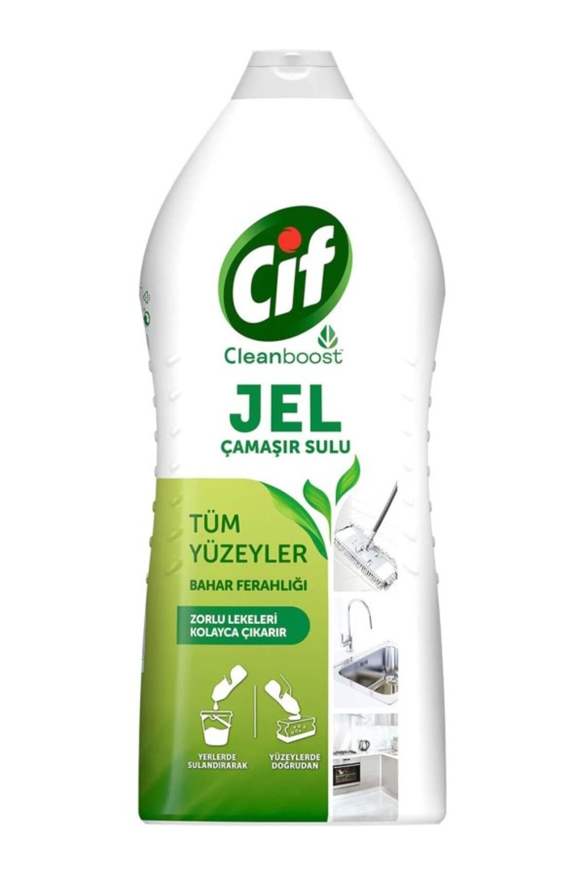 ShopZum Cif Jel Yüzey Temizleyici Cleanboost Tüm Yüzeyler Leke Çıkarıcı Çamaşır Sulu Bahar Ferahlığı