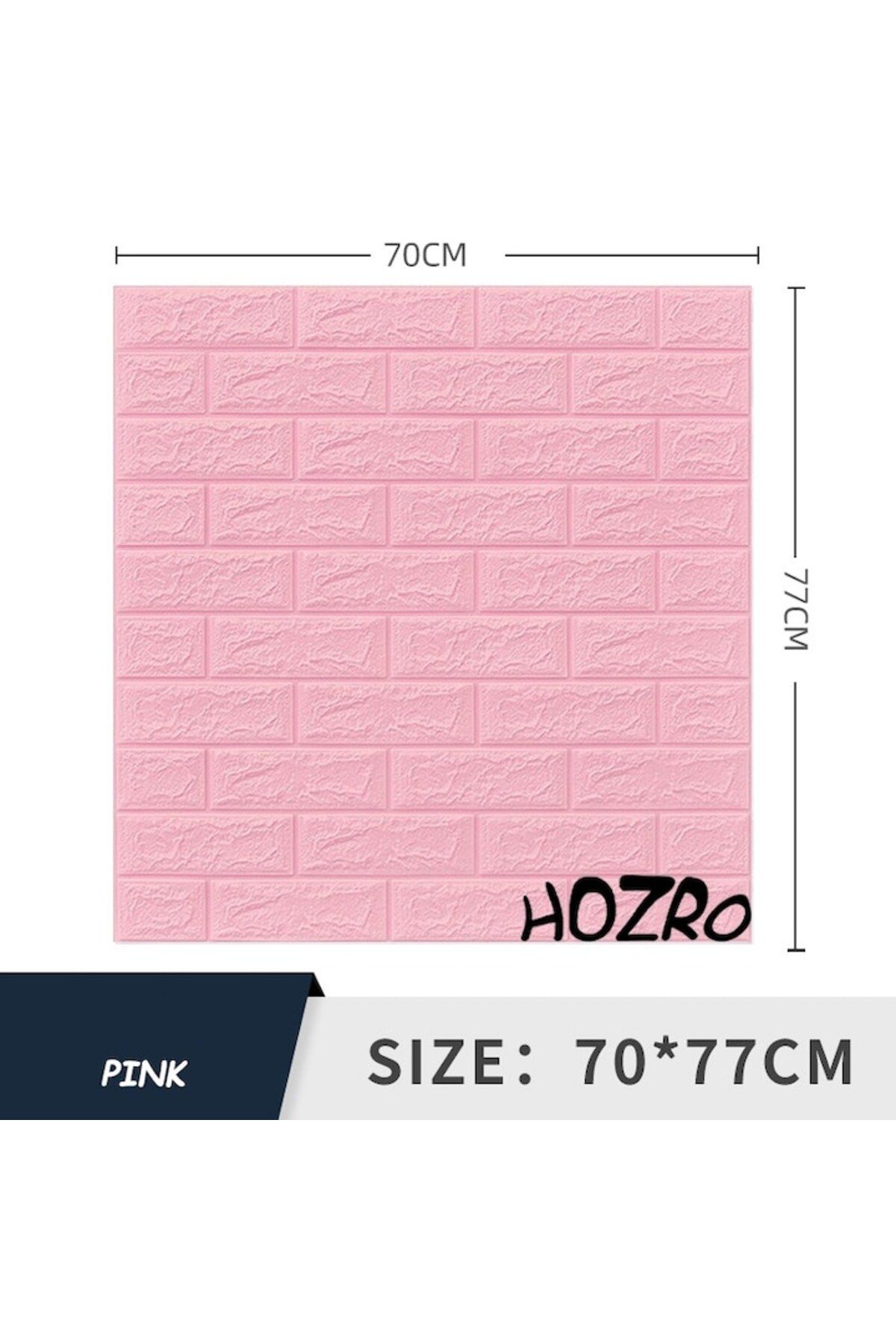 HOZRO-Set 10 x Tapet 3D autoadeziv HOZRO, model cărămidă, acoperă 5,39 mp, design modern, ușor de instalat 3