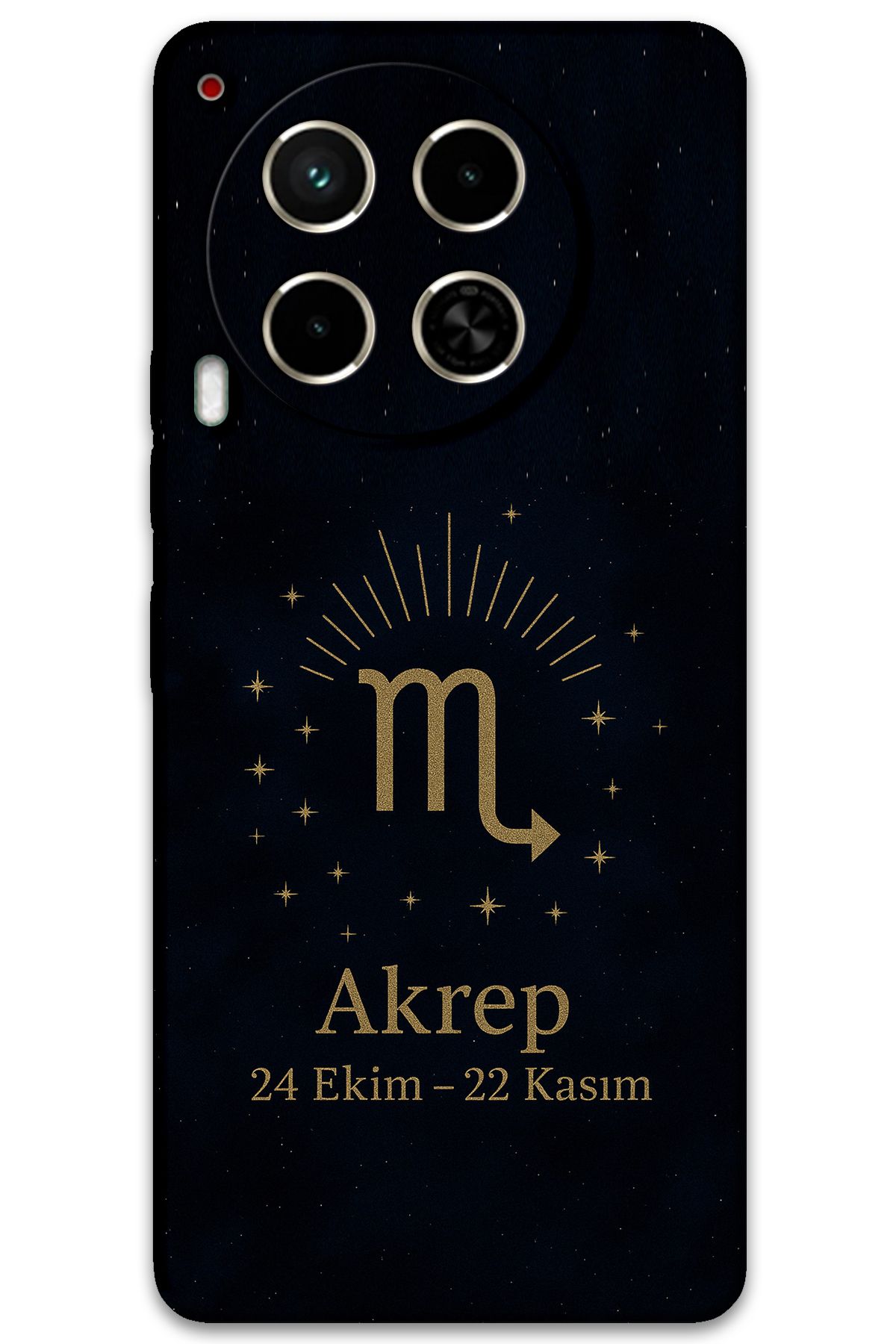 Gramaphone Tecno Camon 30 Uyumlu Akrep Burcu Desenli Telefon Kılıfı + Ekran Koruyucu - 5775