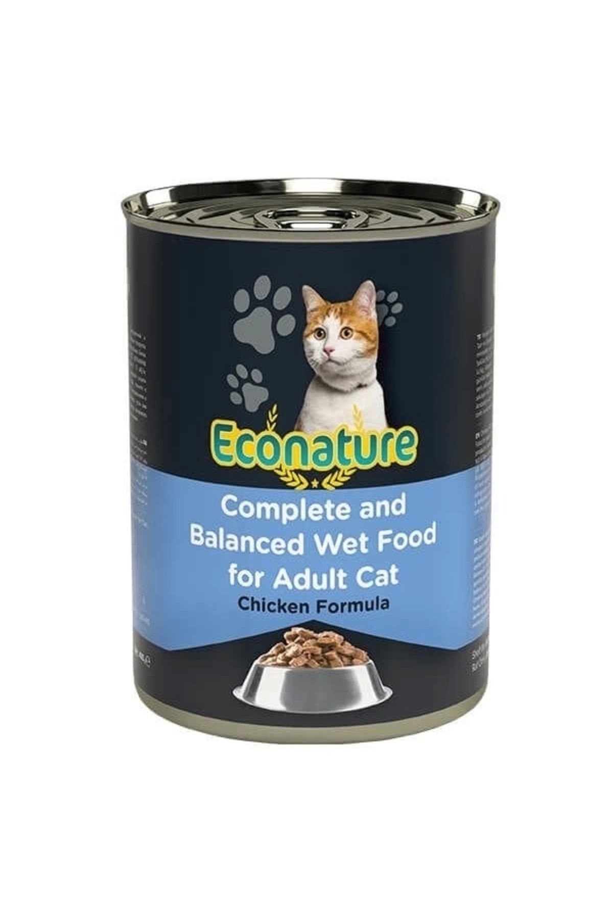 thebestnzm Econature Adult Tavuklu Yetişkin Konserve Kedi Maması 400 Gr